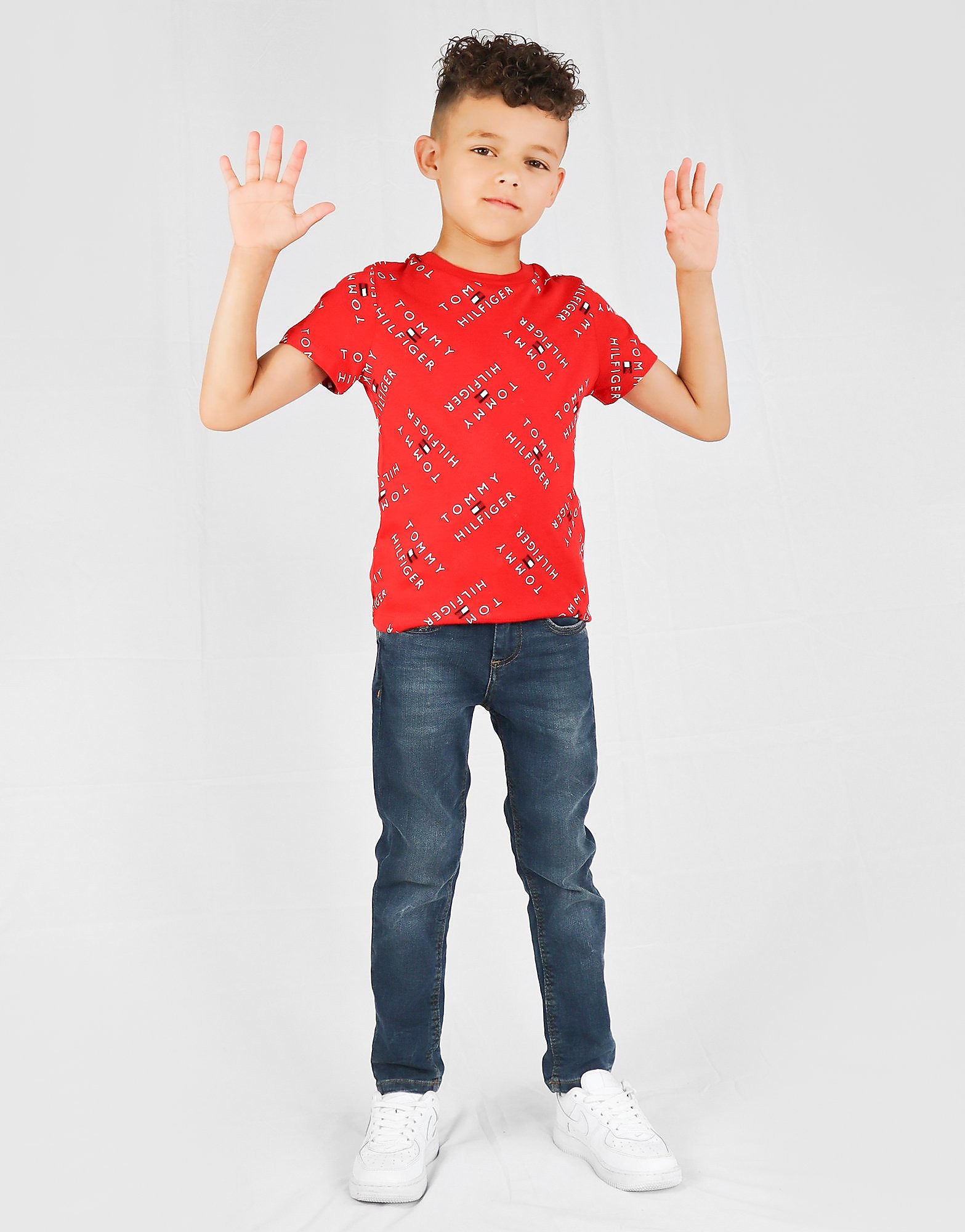 

Tommy Hilfiger All Over Print Logo T-Shirt Children - Red/White - Kids, Red/White