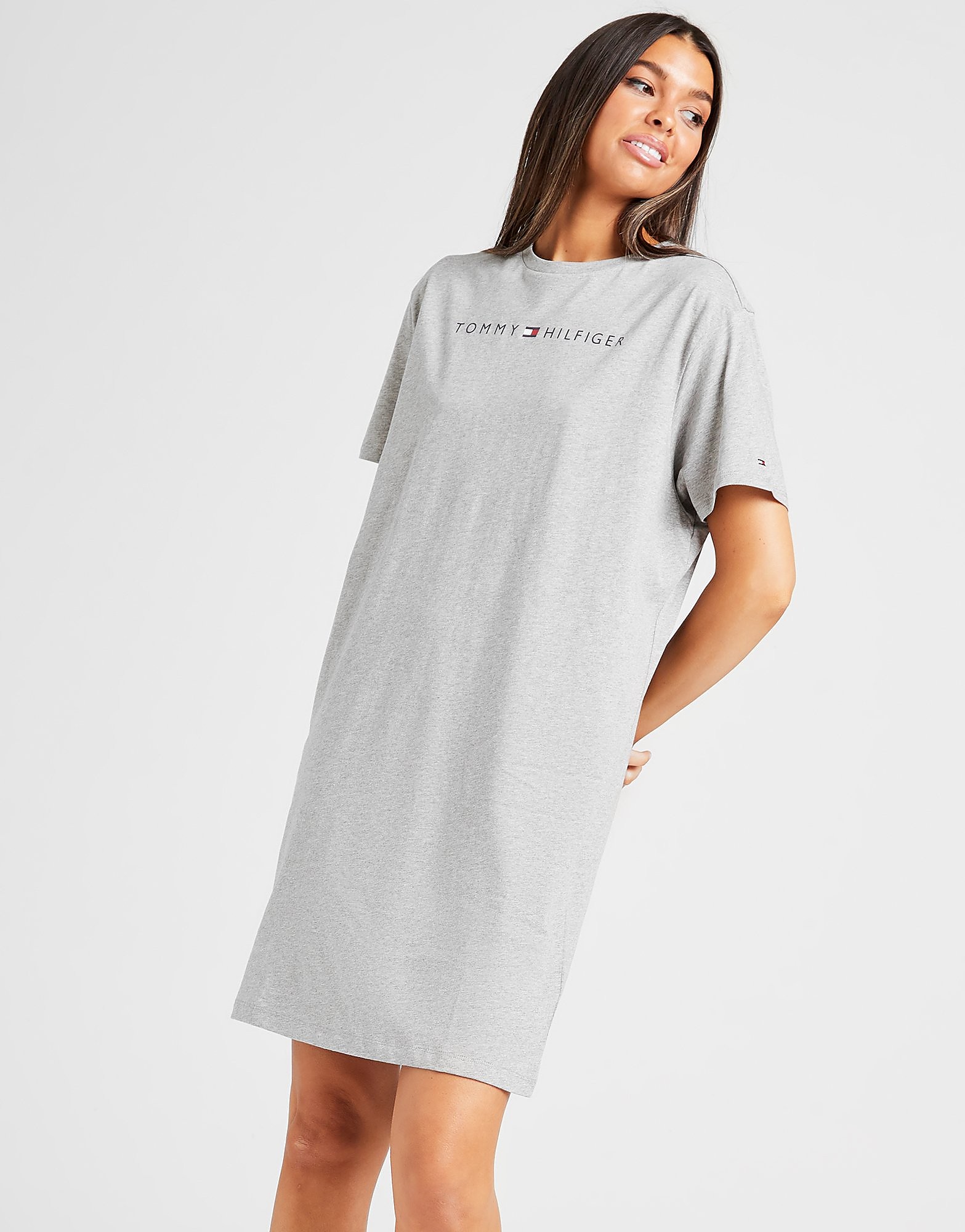 

Tommy Hilfiger Original T-Shirt Dress - Grey - Womens, Grey