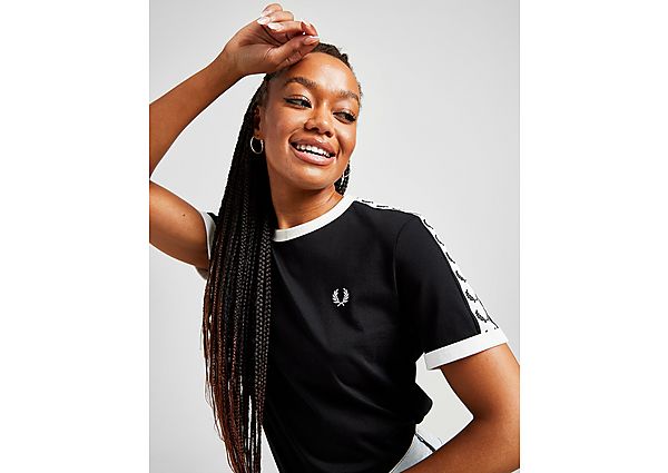 Fred Perry T-Shirt Tape Ringer Femme - Black, Black