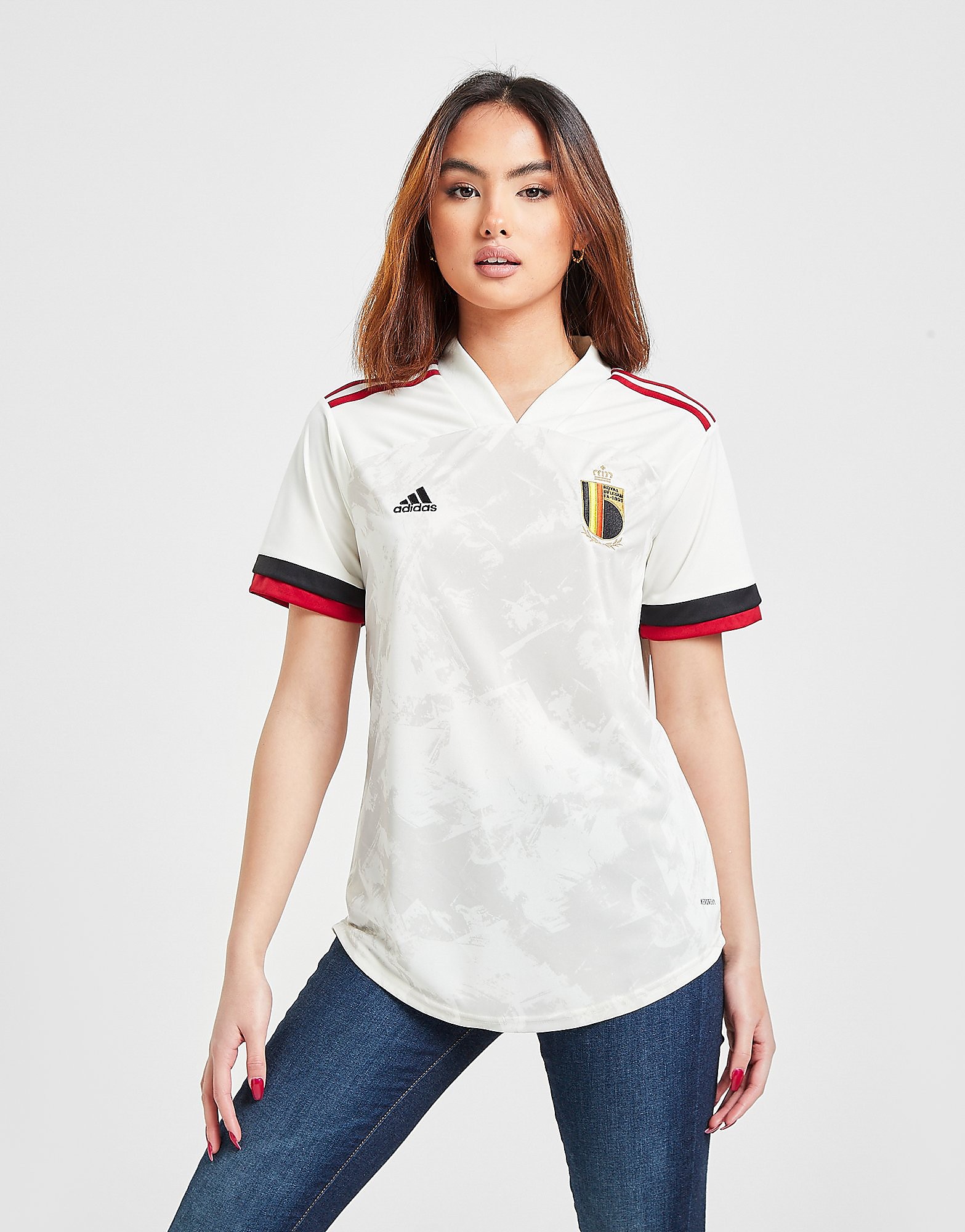 

adidas Belgium 2020 Away Shirt Women's - Off White/Black, Off White/Black