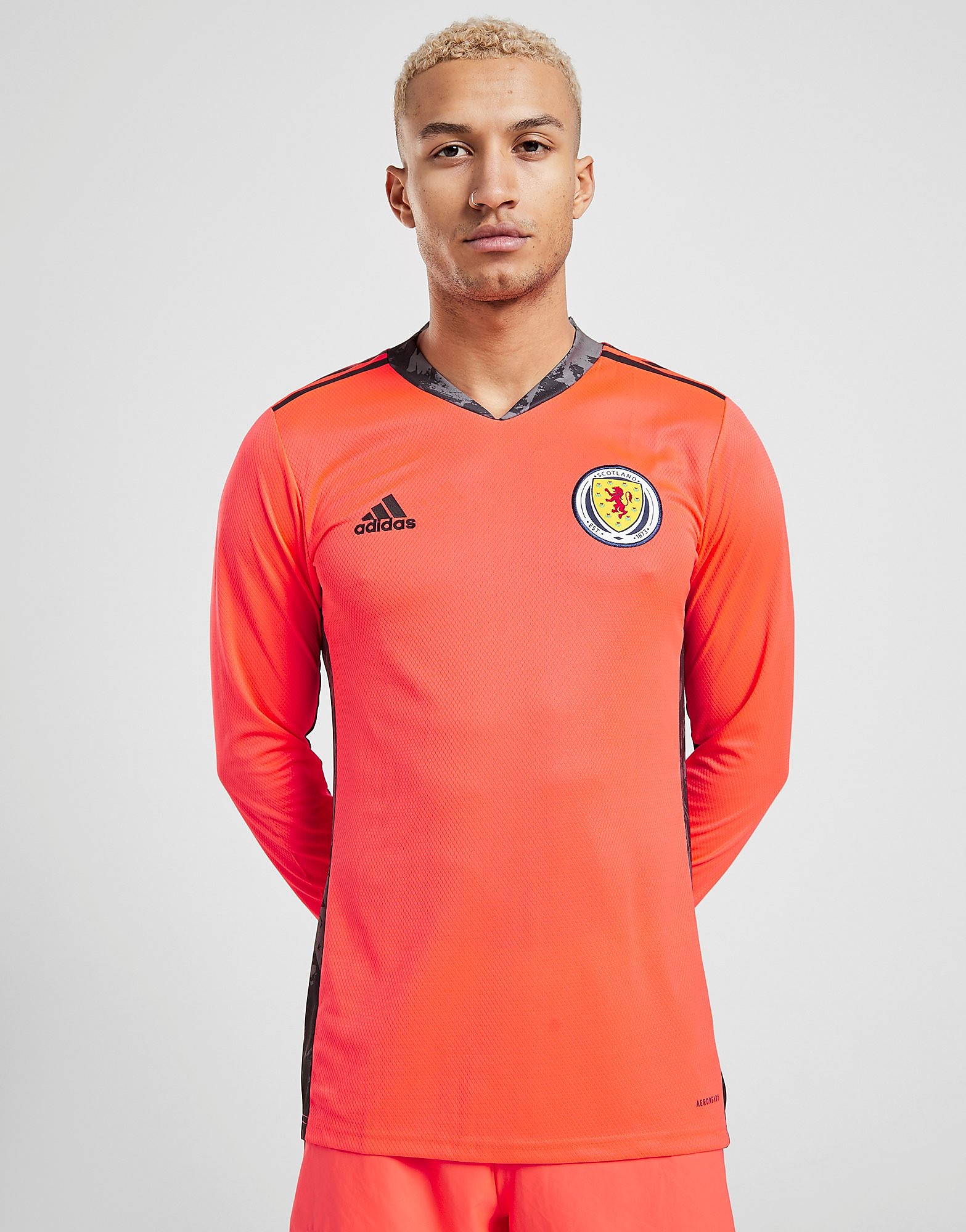 

adidas Scotland 2020 Away Goalkeeper Shirt - Orange/Black - Mens, Orange/Black