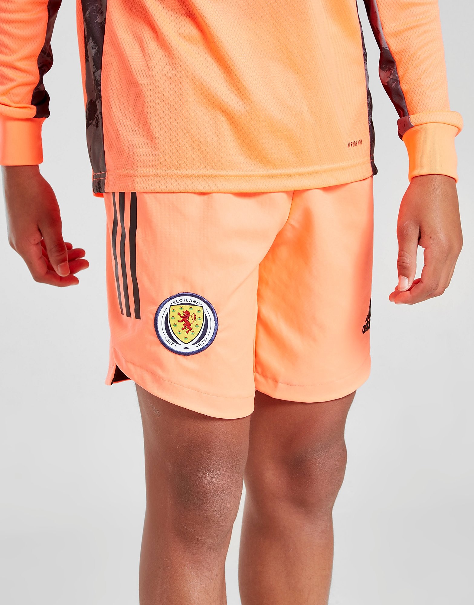

adidas Scotland FA 2020 Away Goalkeeper Shorts Junior - Red - Kids, Red