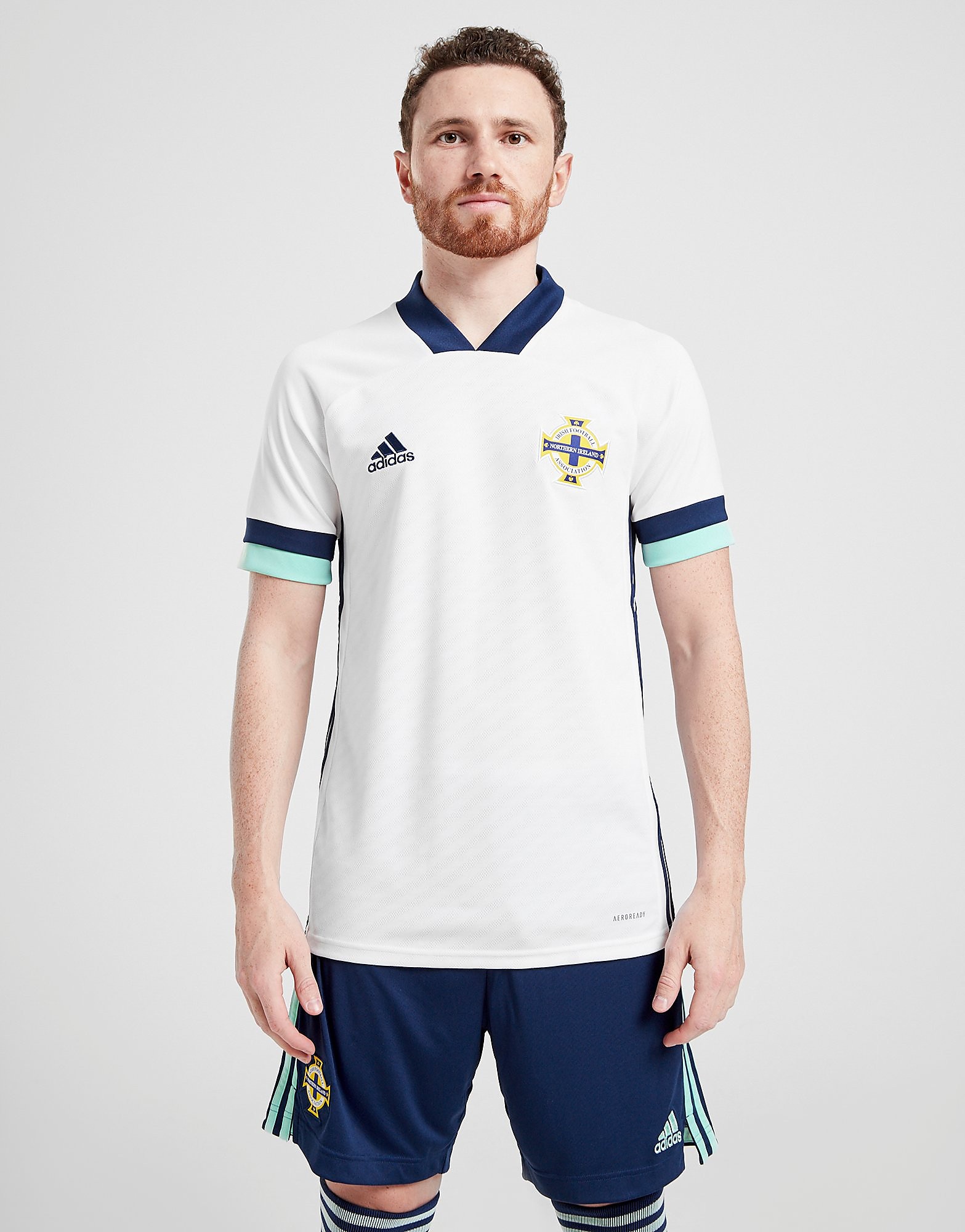 

adidas Northern Ireland 2020 Away Shirt - White/Blue - Mens, White/Blue