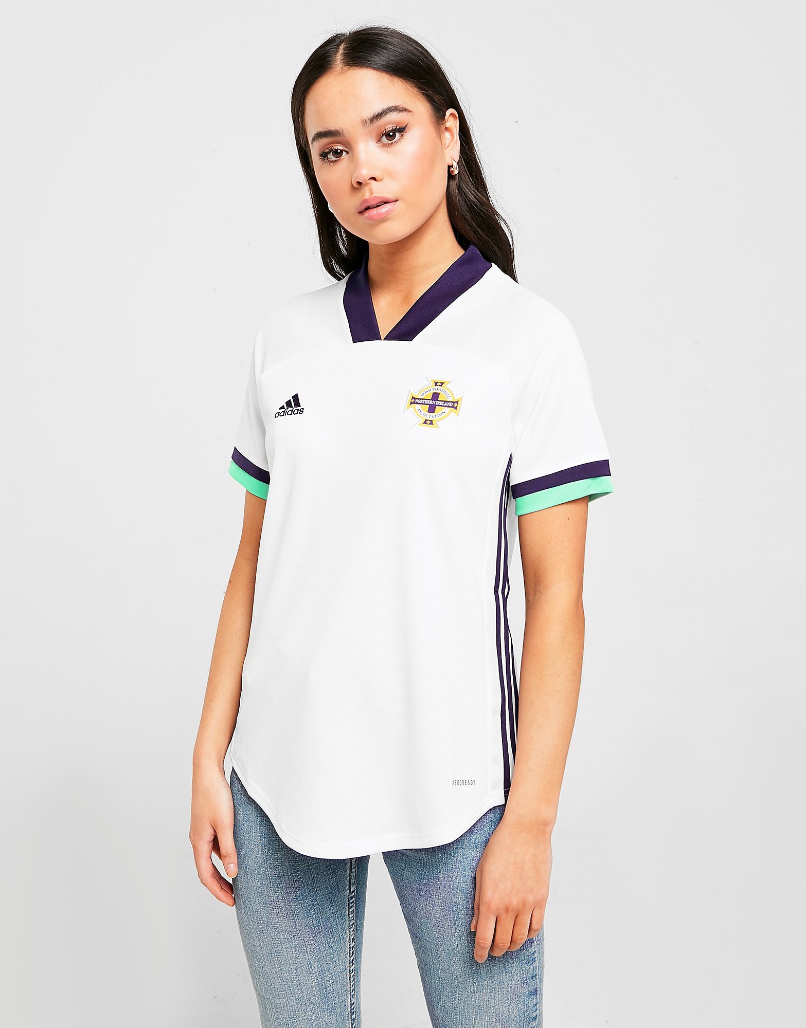 

adidas Northern Ireland 2020 Away Shirt Women's - White/Blue, White/Blue
