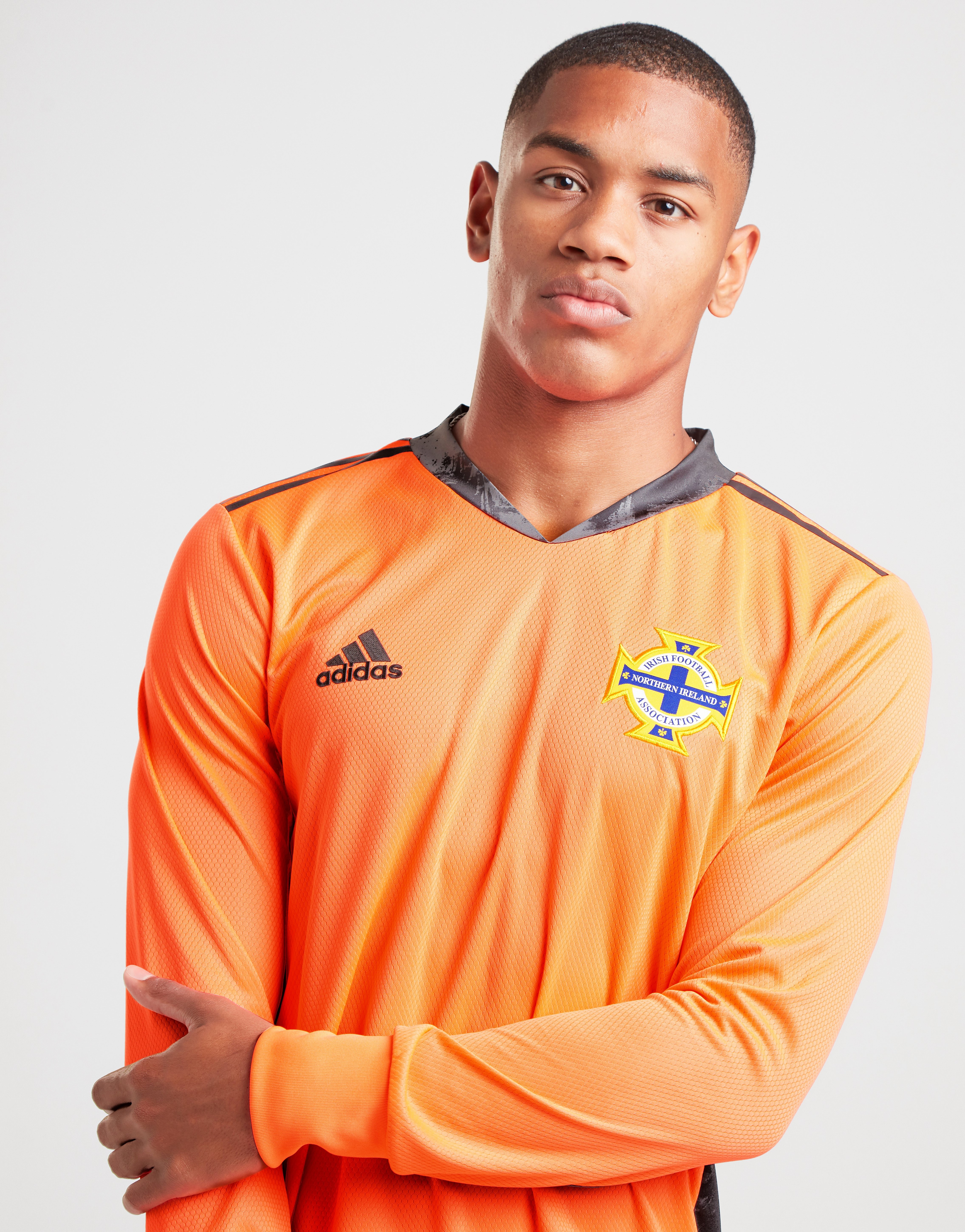 

adidas Northern Ireland 2020 Away Goalkeeper Shirt - Orange - Mens, Orange