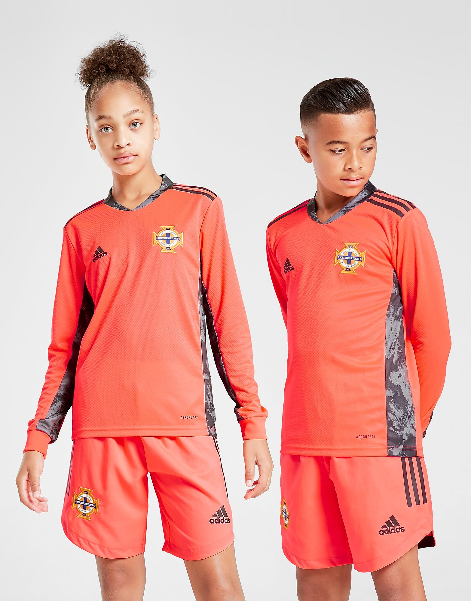

adidas Northern Ireland 2020 Away Goalkeeper Shirt Junior - Orange - Kids, Orange