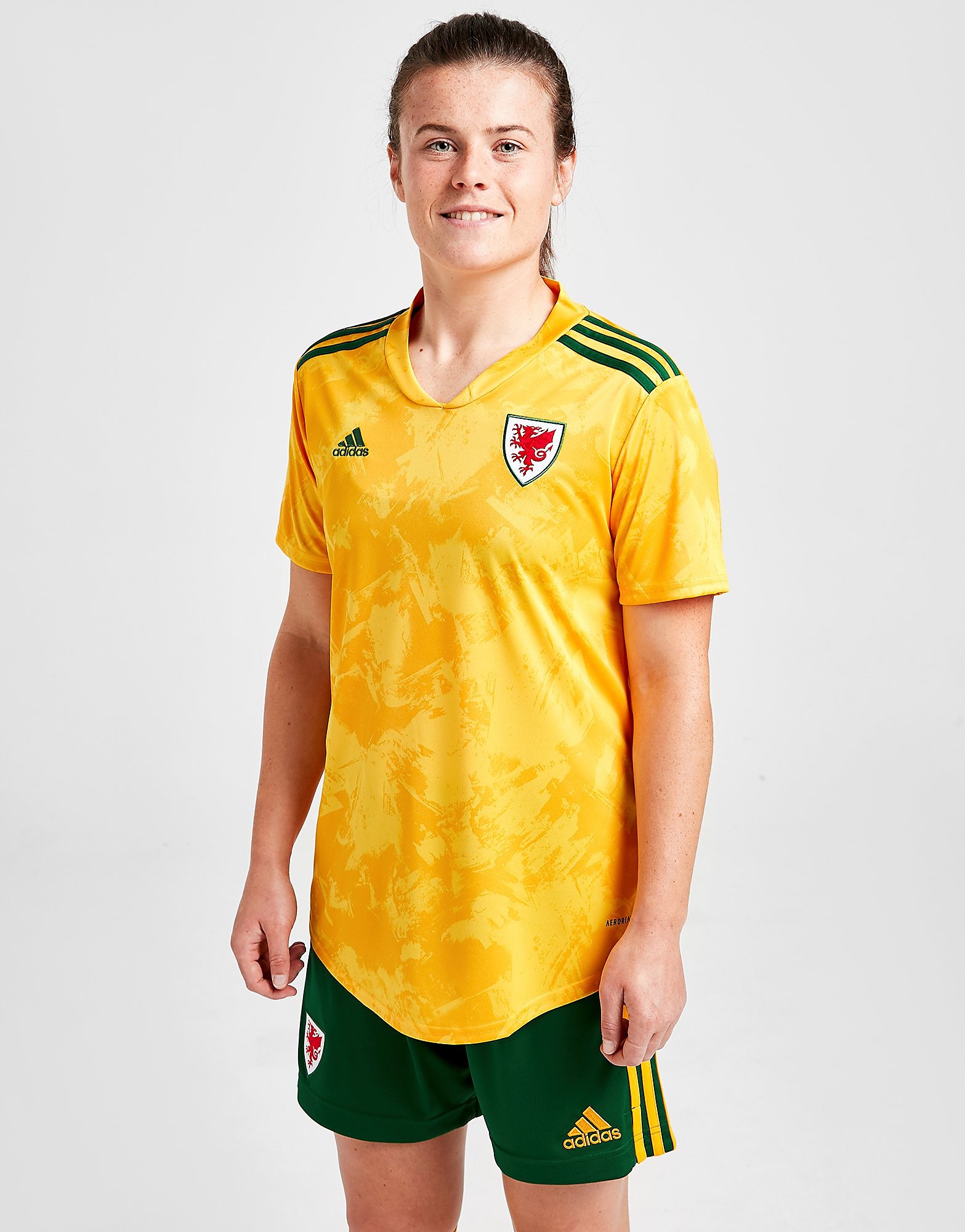 

adidas Wales 2020 Away Shirt Women's - Yellow/Green, Yellow/Green