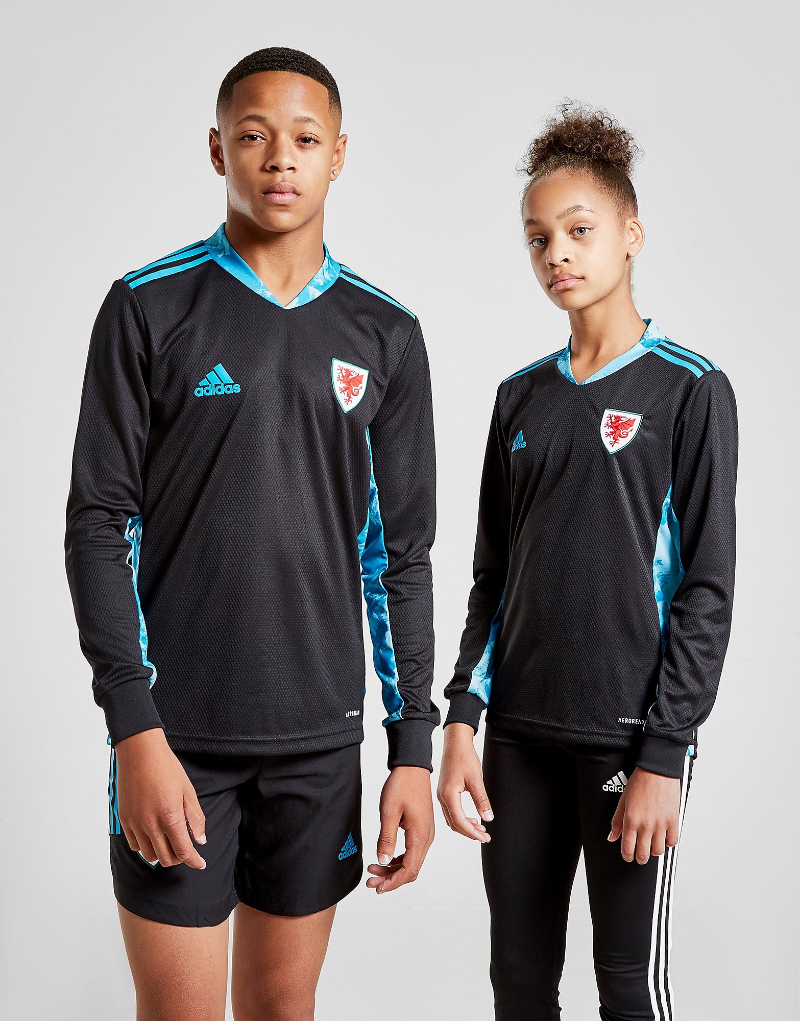 

adidas Wales 2020 Away Goalkeeper Shirt Junior - Black - Kids, Black