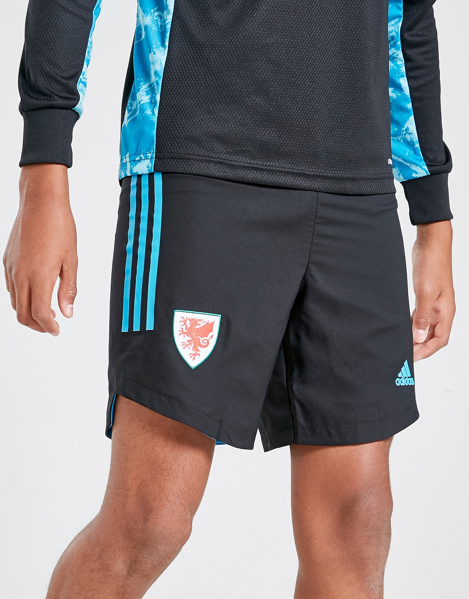 

adidas Wales 2020 Away Goalkeeper Shorts Junior - Black - Kids, Black