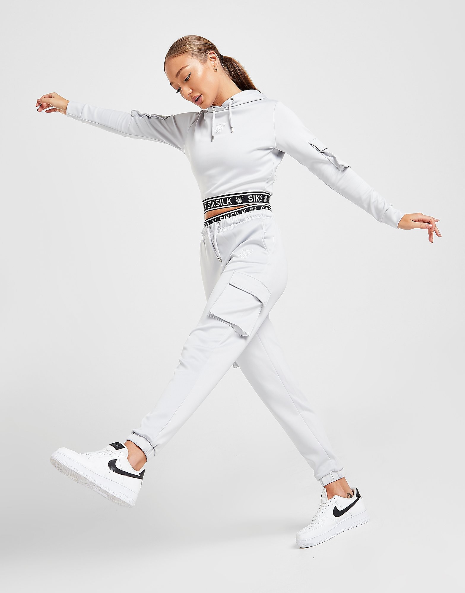 

SikSilk Cargo Poly Pants - Only at JD - Grey - Womens, Grey