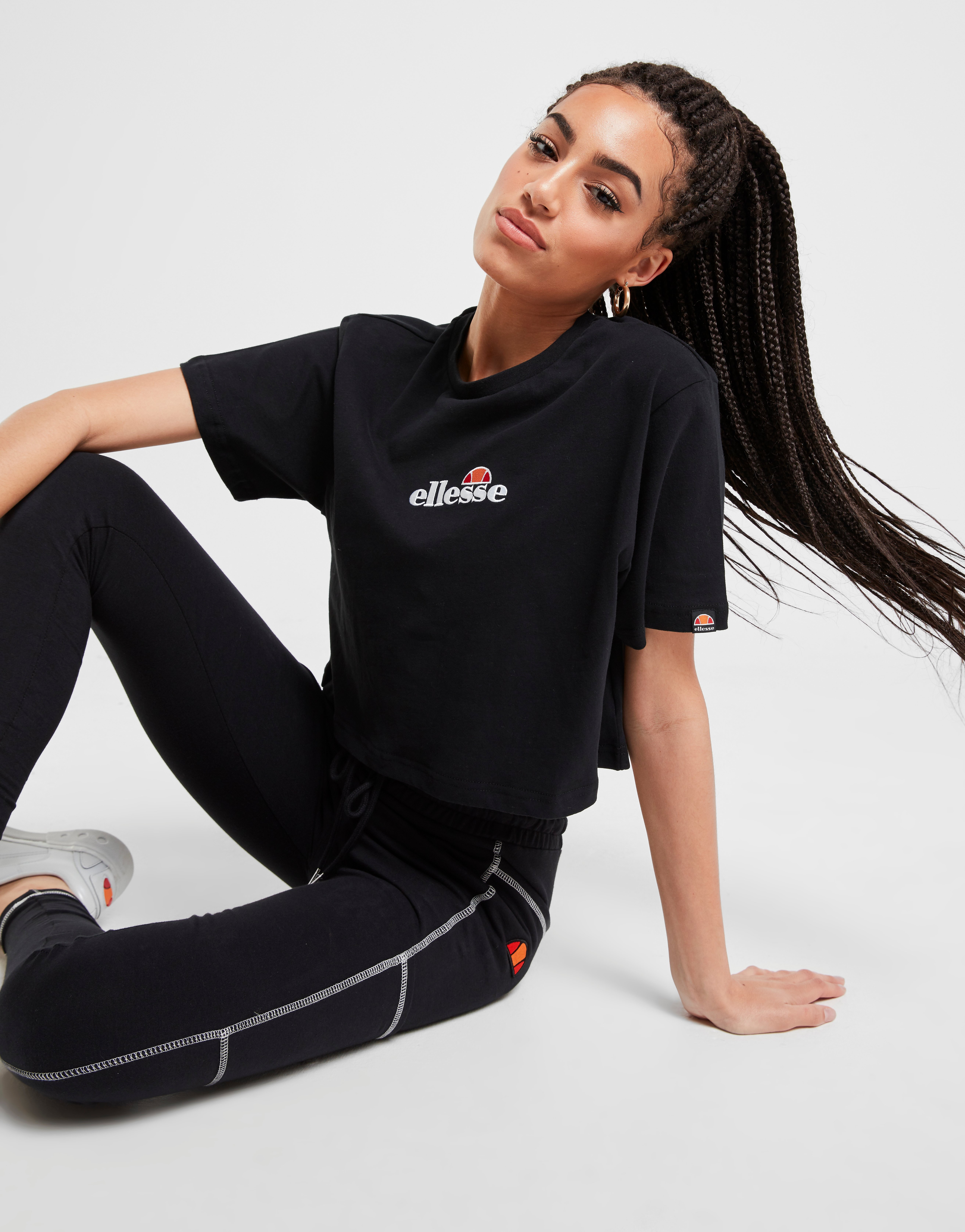 

Ellesse Small Logo Crop T-Shirt - Black - Womens, Black