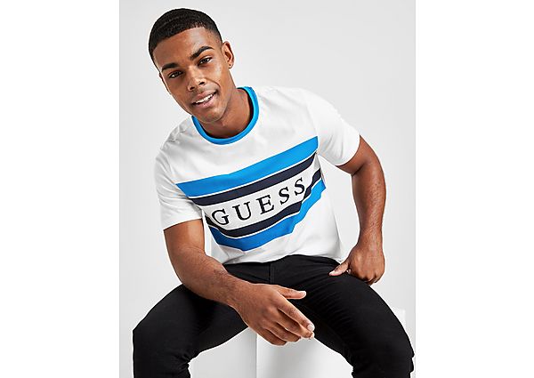 GUESS T-Shirt Stripe Linear Panel Homme