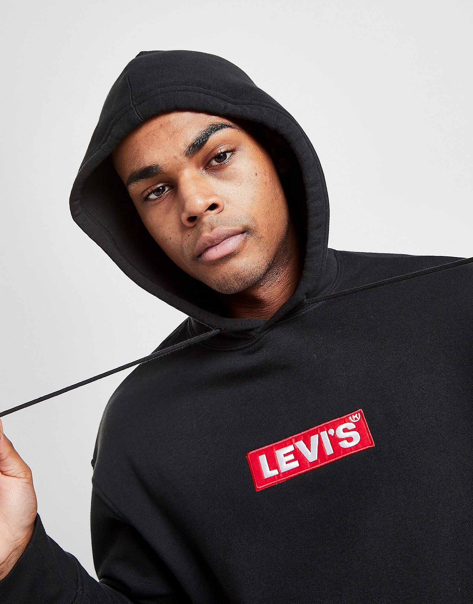 

Levis Box Tab Hoodie - Black - Mens, Black