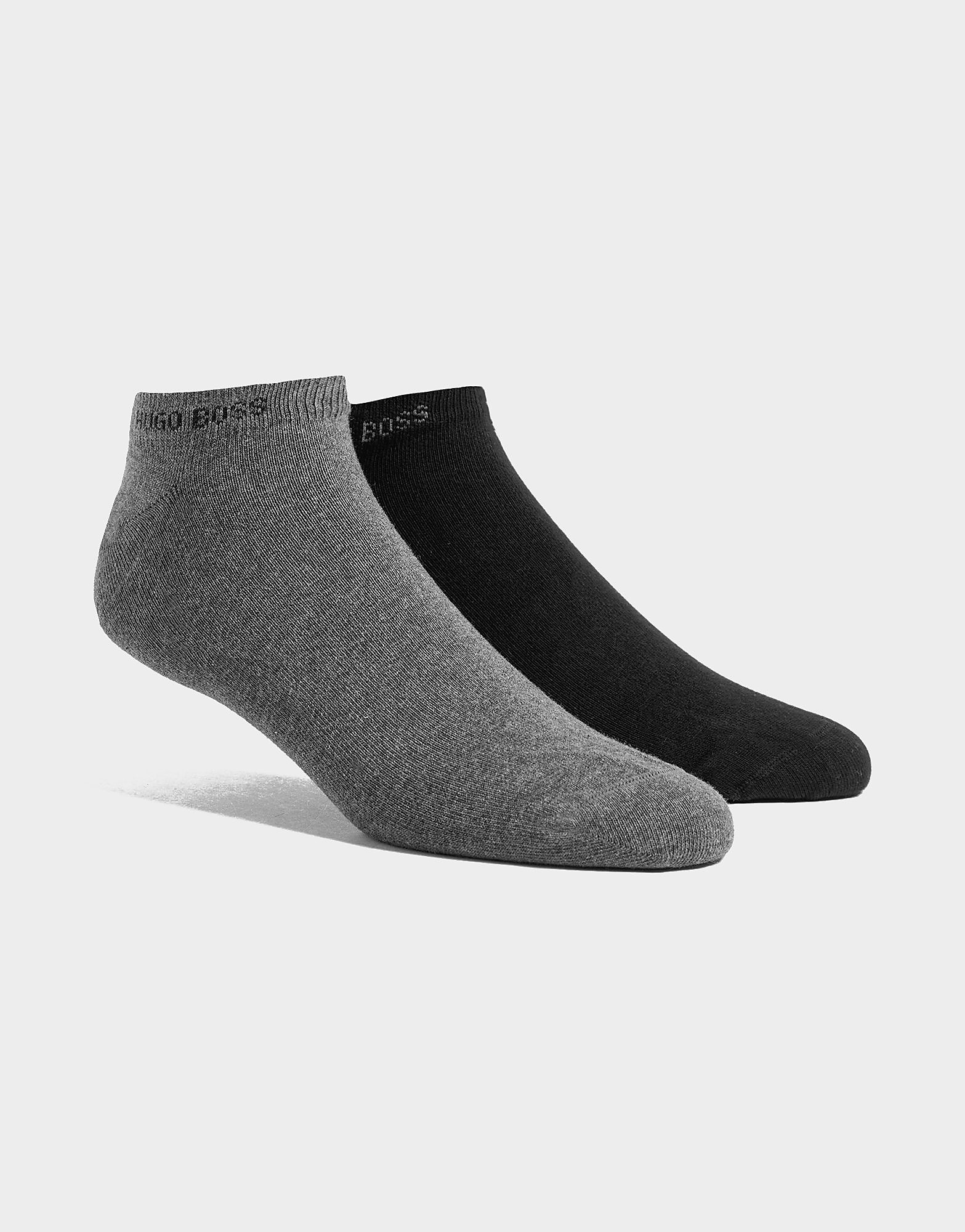 BOSS 2 Pack Trainer Socks - Black/Grey - Mens, Black/Grey
