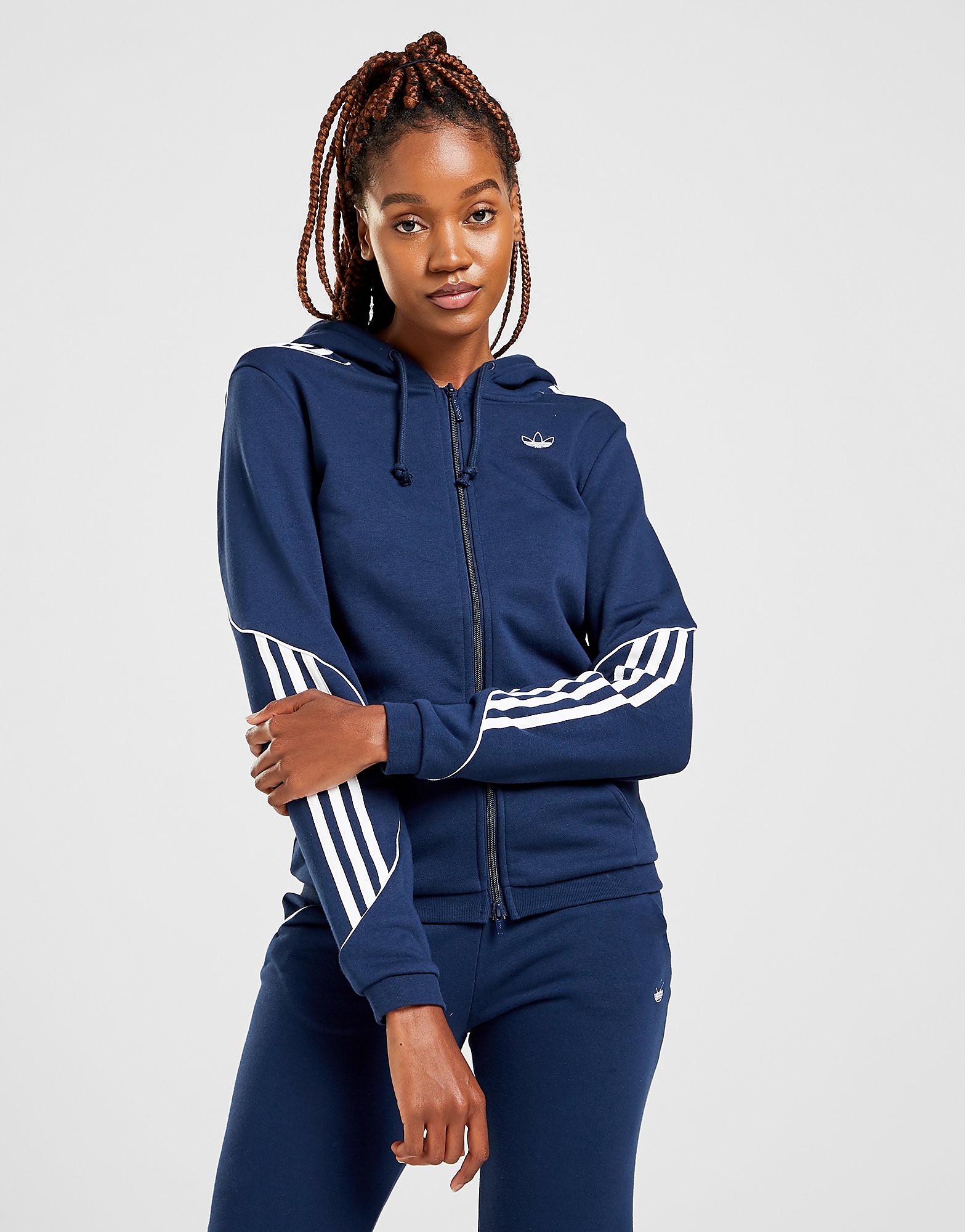 adidas Originals Full Zip Hoodie Women's - Night Indigo, Night Indigo
