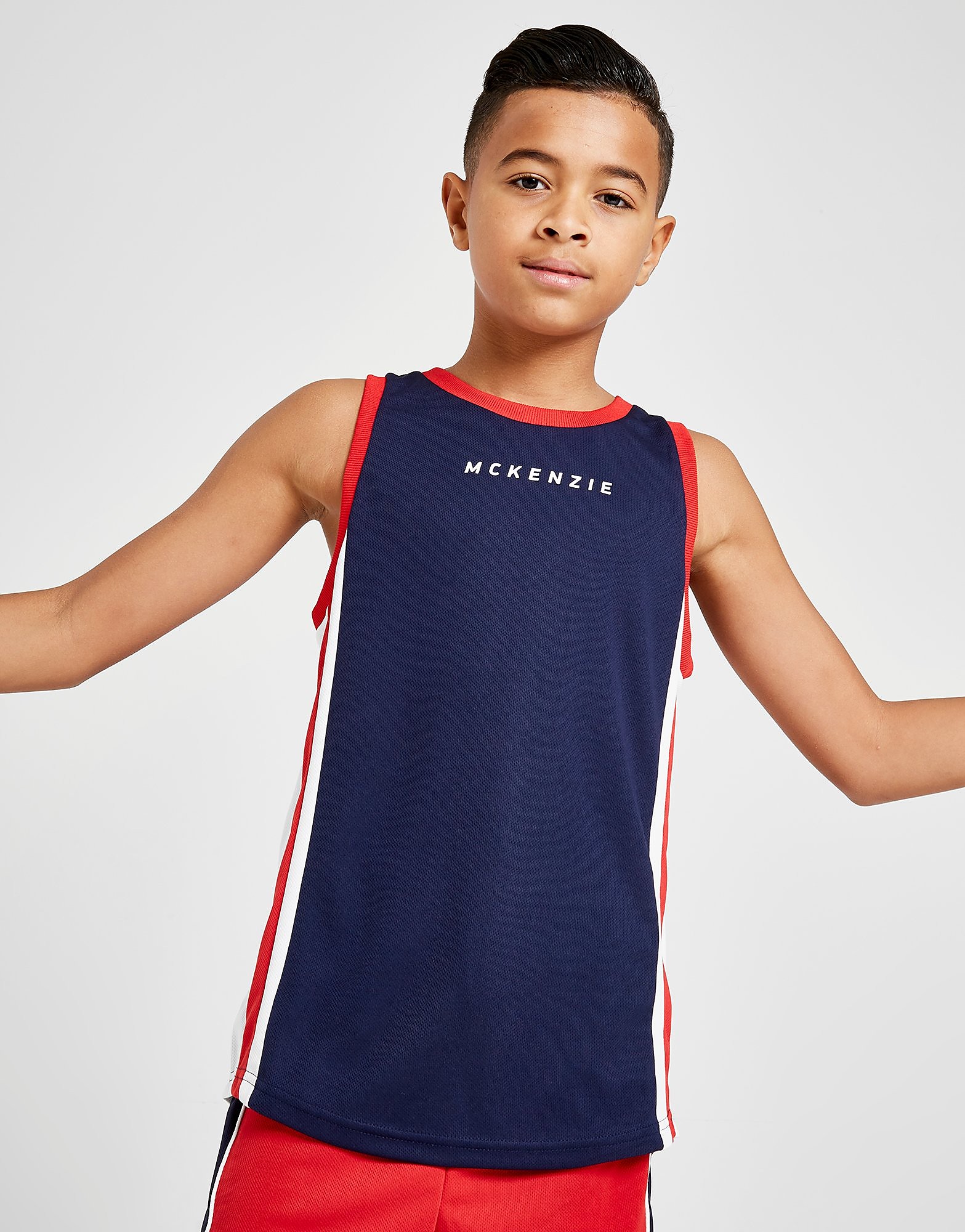 

McKenzie Danae Mesh Vest Top Junior - Navy/Red - Kids, Navy/Red