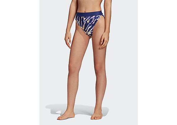 adidas Originals Bas de Bikini Taille Haute Tie Dye Femme - Purple/Pink, Purple/Pink
