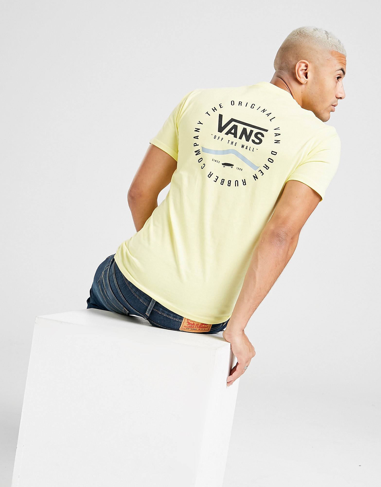 

Vans Circle Stripe T-Shirt - Only at JD - Yellow - Mens, Yellow