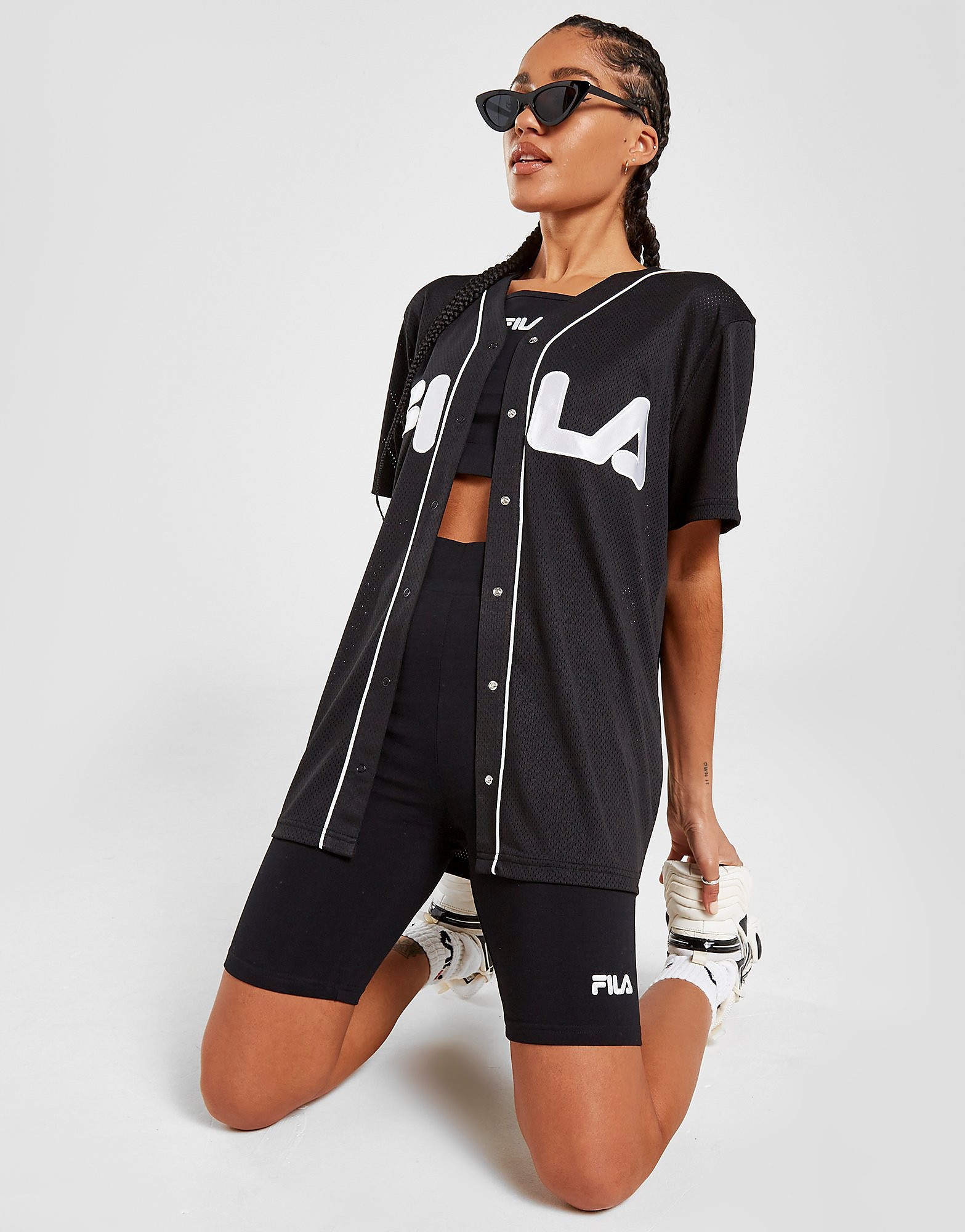 

Fila Mesh Baseball Top - Only at JD - BLACK - Womens, BLACK