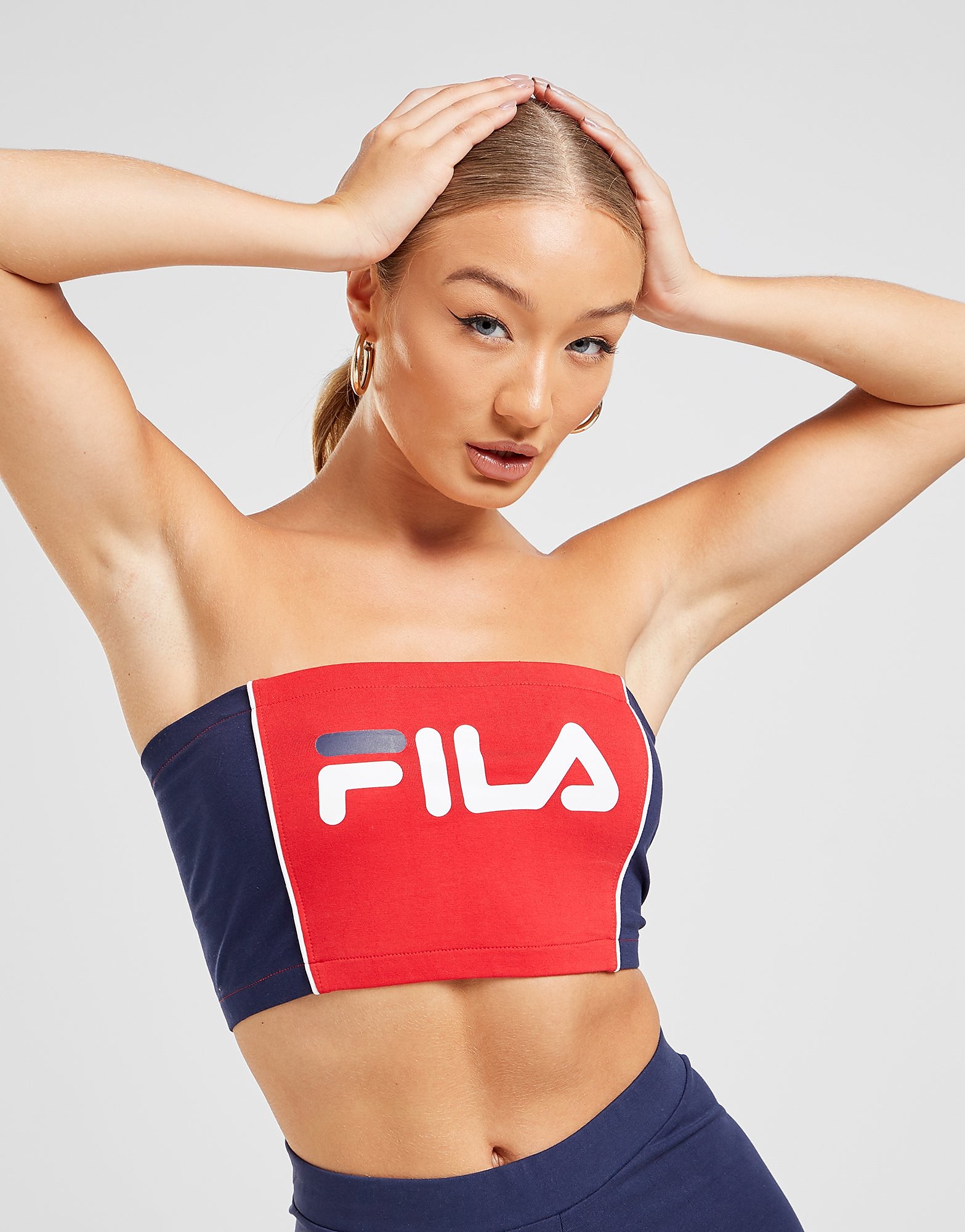 

Fila Colour Block Bandeau Top - RED - Womens, RED
