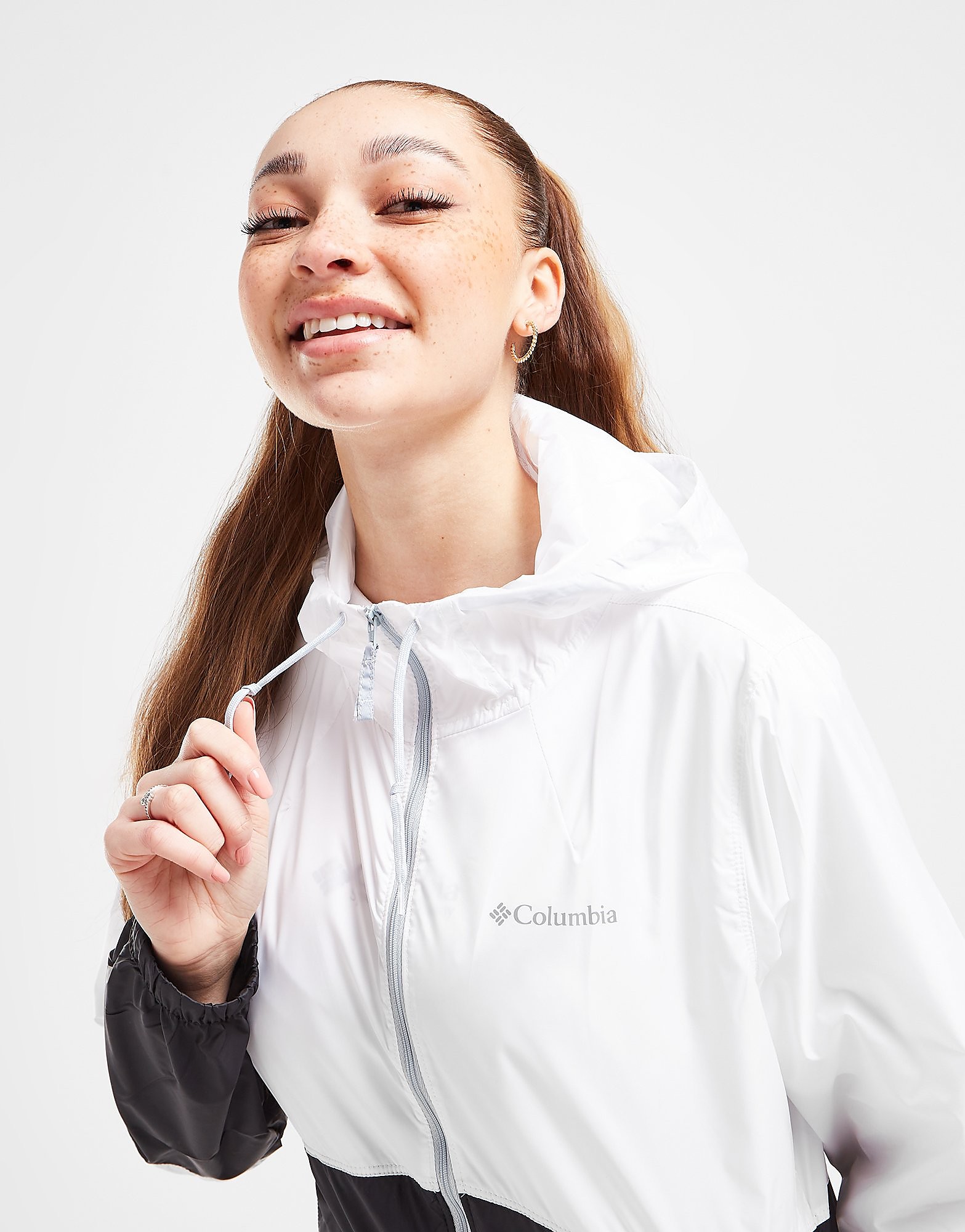 Columbia Flash Forward Windbreaker Jacket - White/Black - Womens, White/Black