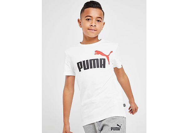 Puma T-Shirt Essential Logo Junior - White/Black/Red, White/Black/Red