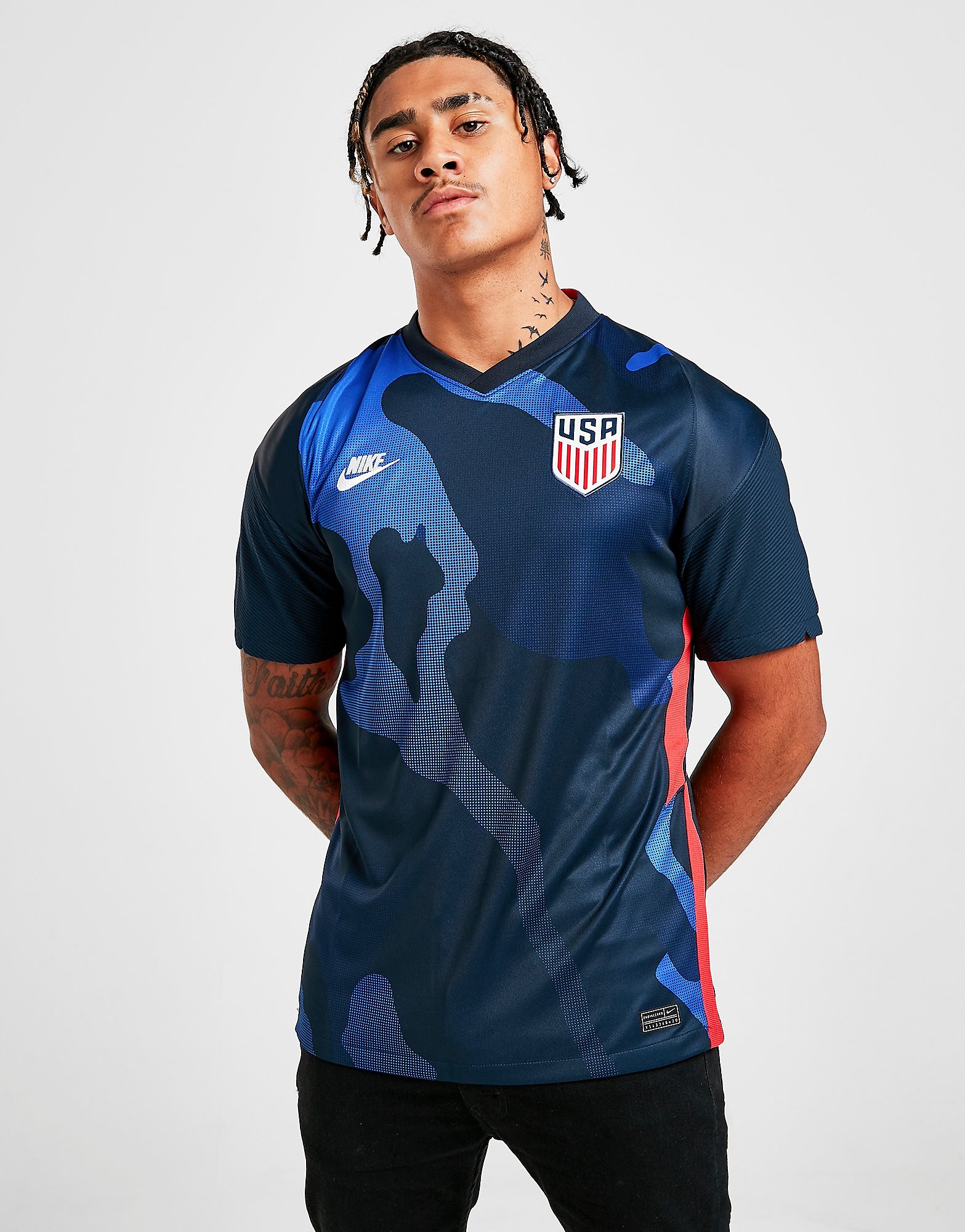 Nike USA 2020/21 Away Shirt - Dark Blue/White - Mens, Dark Blue/White
