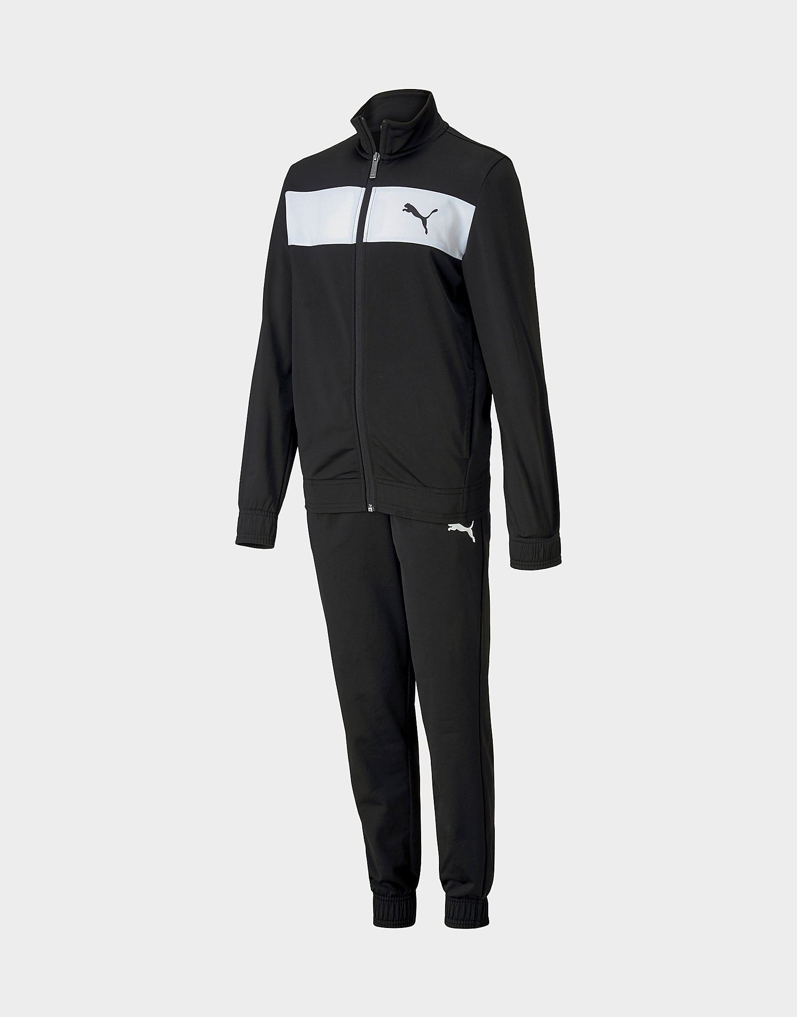 

Puma Colour Block Poly Tracksuit Junior - Black/White - Kids, Black/White