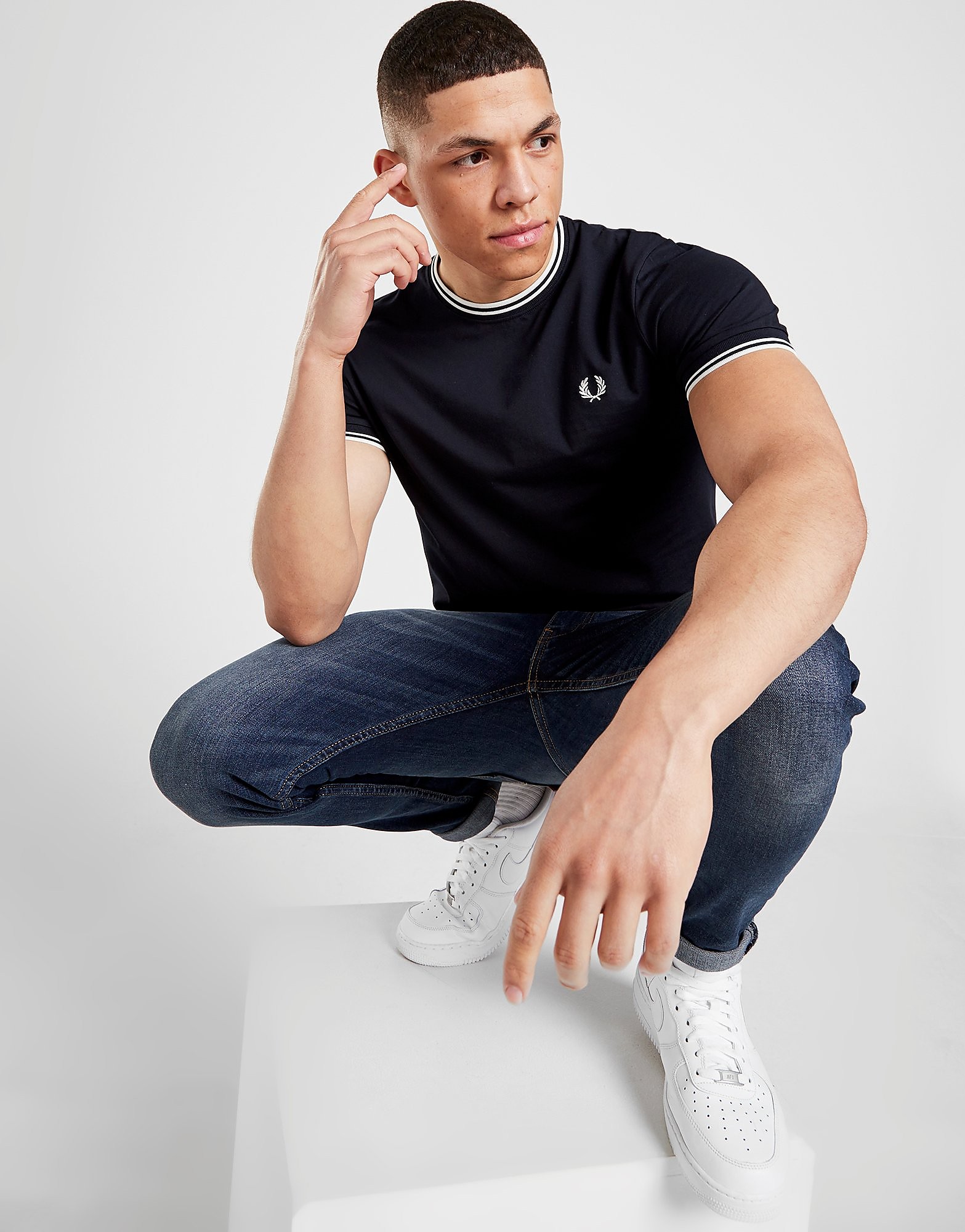 

Fred Perry Twin Tipped T-Shirt - Navy, Navy