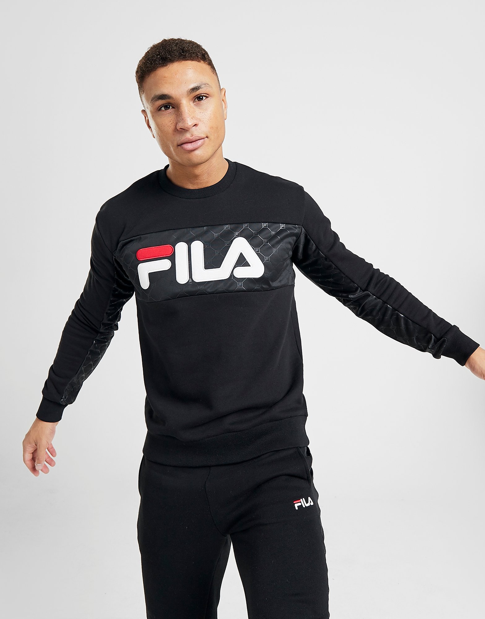 

Fila Montford Crew Sweatshirt - Only at JD - Black - Mens, Black