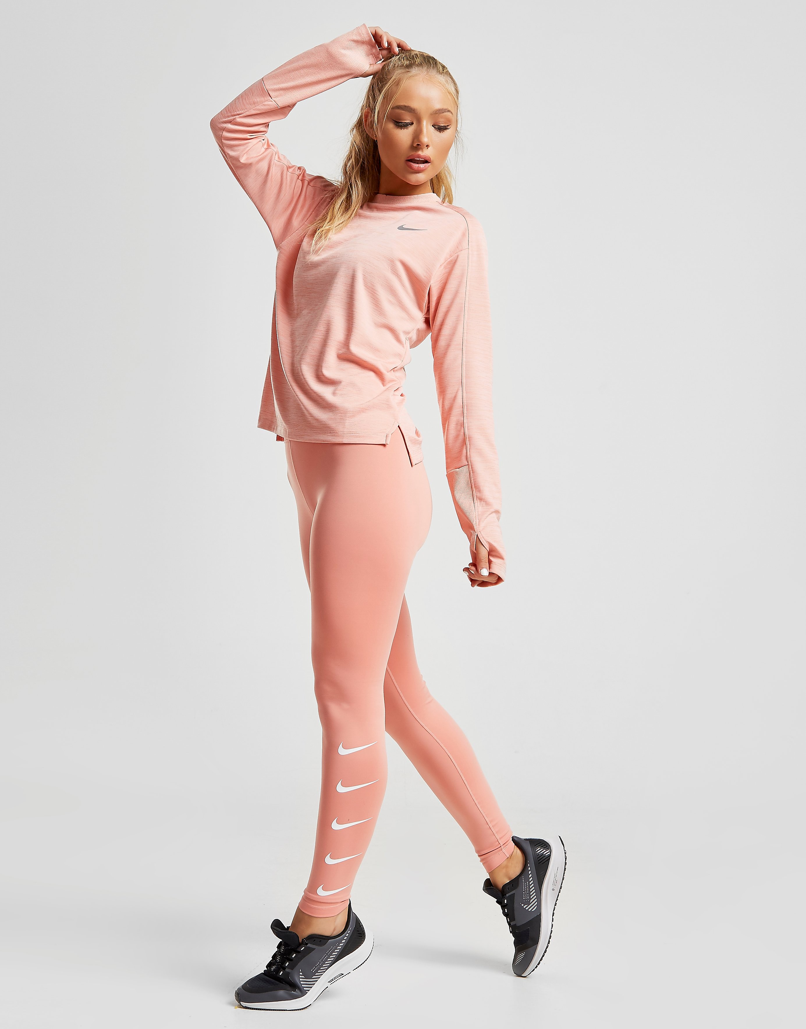 

Nike Running Repeat Swoosh Tights - Pink/White - Womens, Pink/White