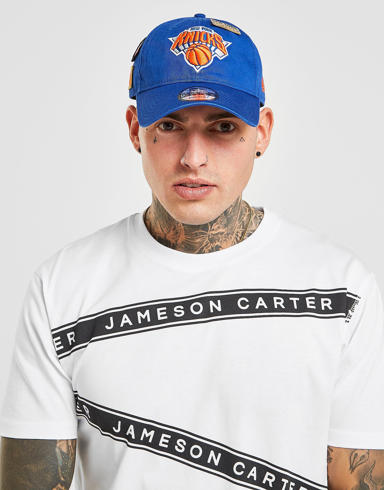 

New Era NBA 9TWENTY New York Knicks Badge Cap - Blue - Womens, Blue