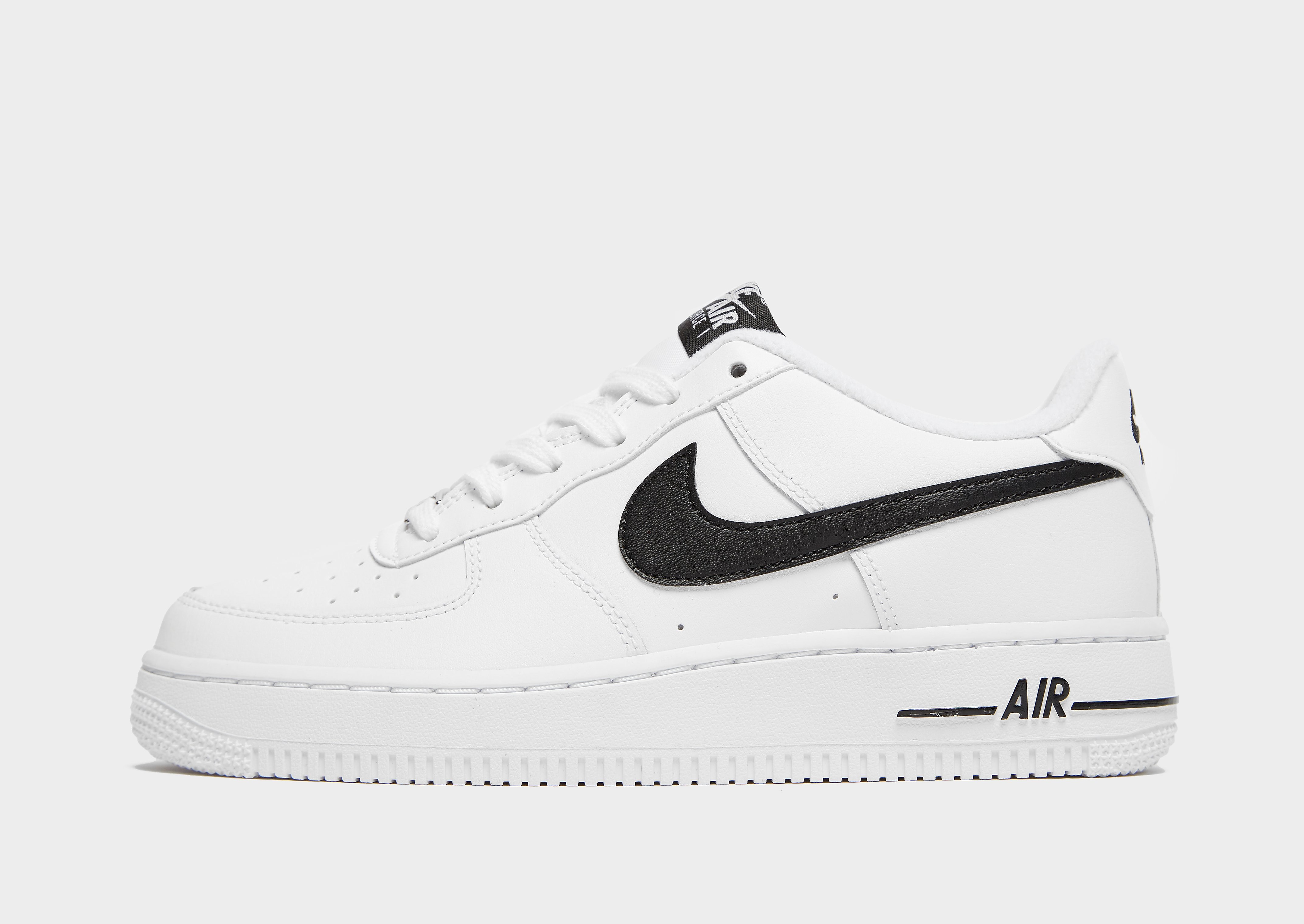 

Nike Air Force 1 Low Junior - White/Black/Black - Kids, White/Black/Black