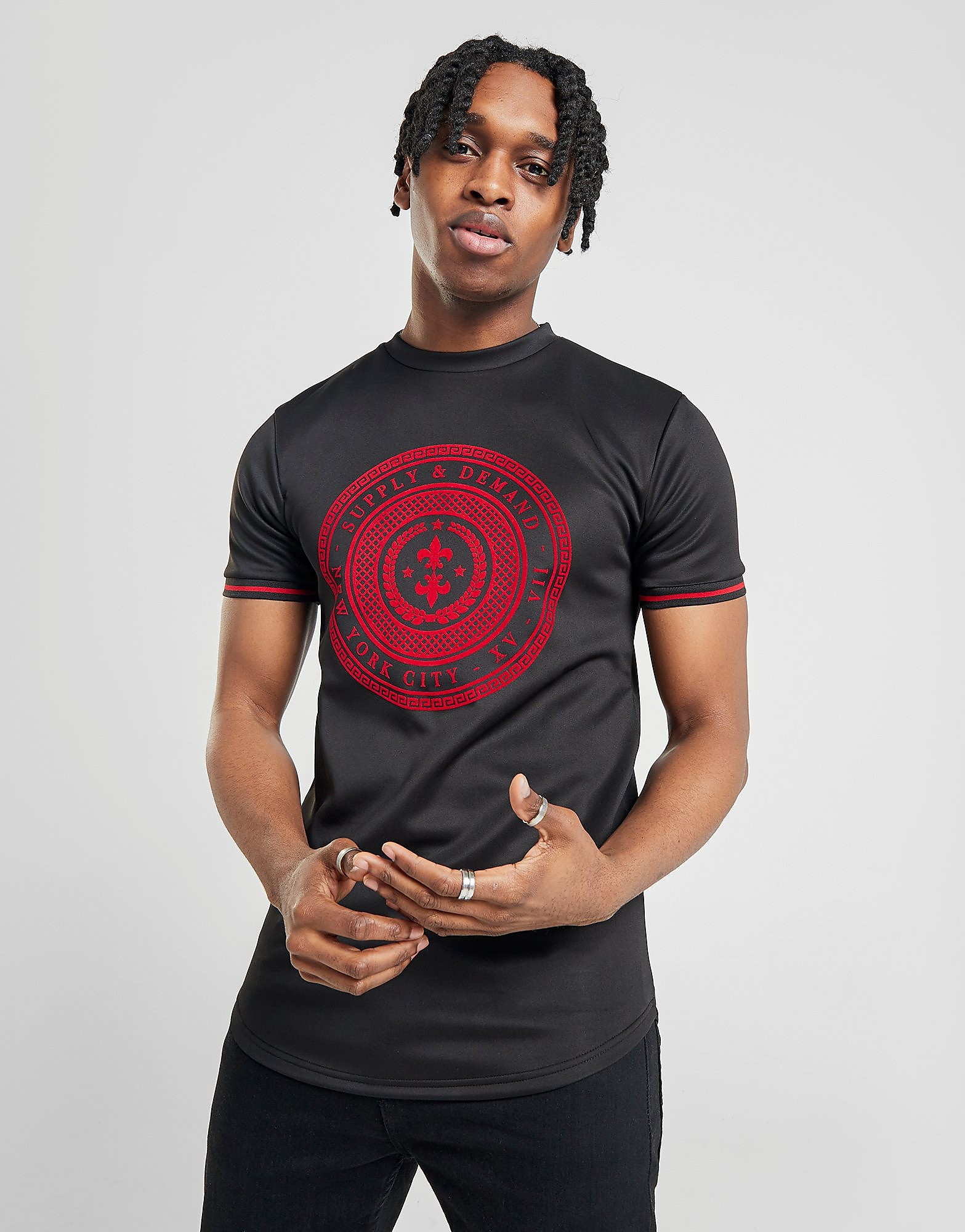 

Supply & Demand Oxygen T-Shirt - Black/Red - Mens, Black/Red
