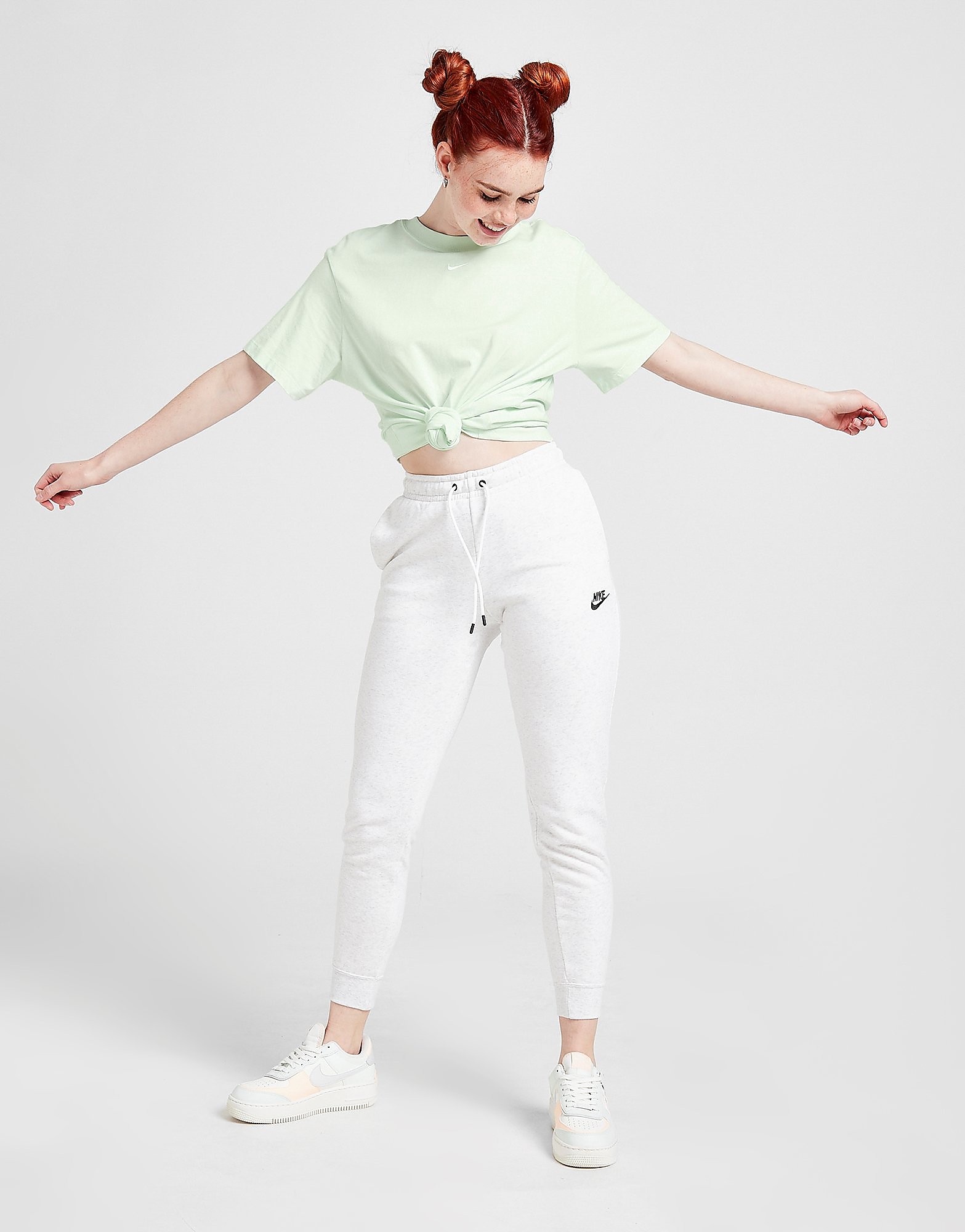 

Nike Essential Joggers - Birch Heather/White/Black/Black - Womens, Birch Heather/White/Black/Black