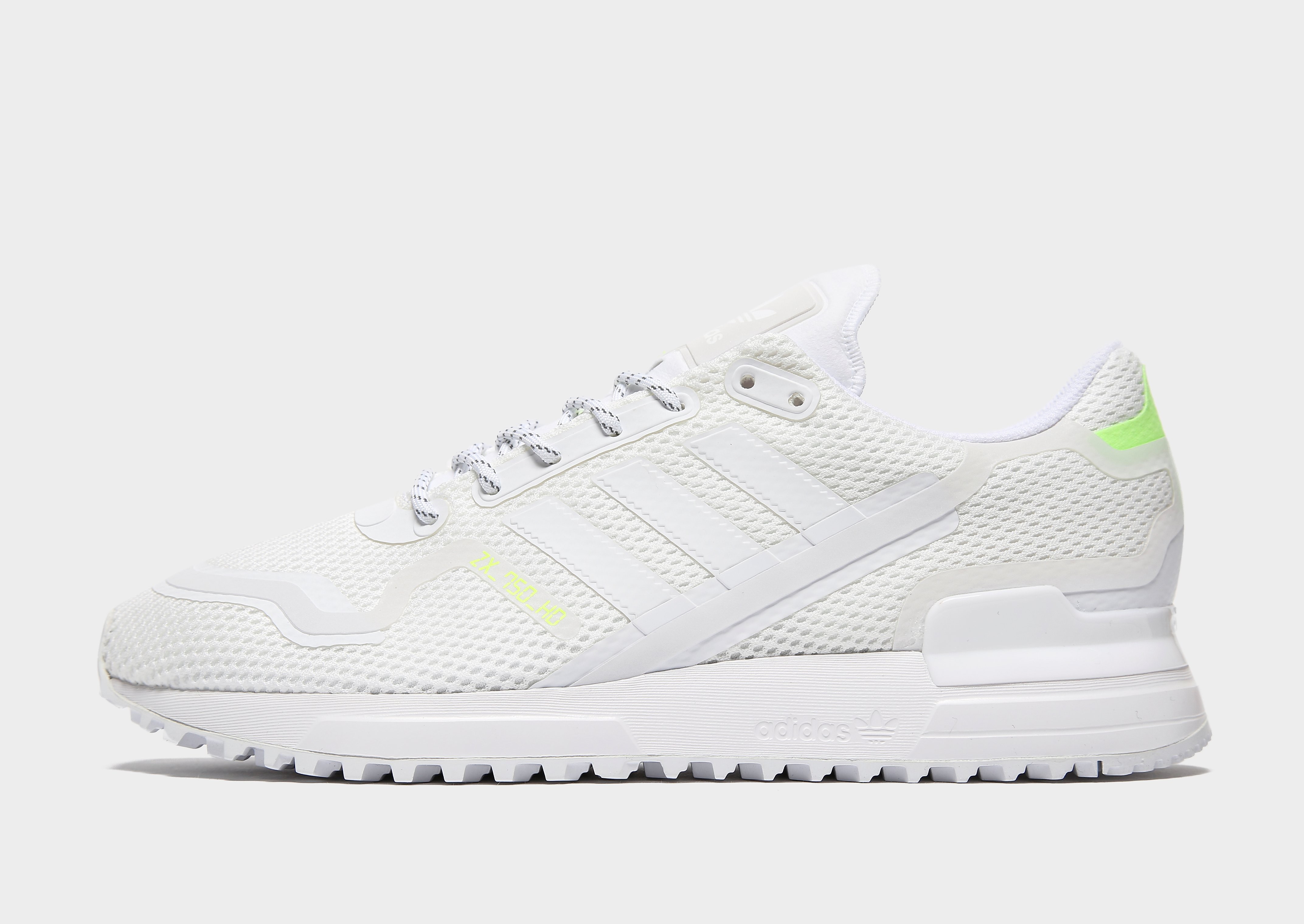 

adidas Originals ZX 750 HD - Cloud White / Cloud White / Signal Green - Mens, Cloud White / Cloud White / Signal Green