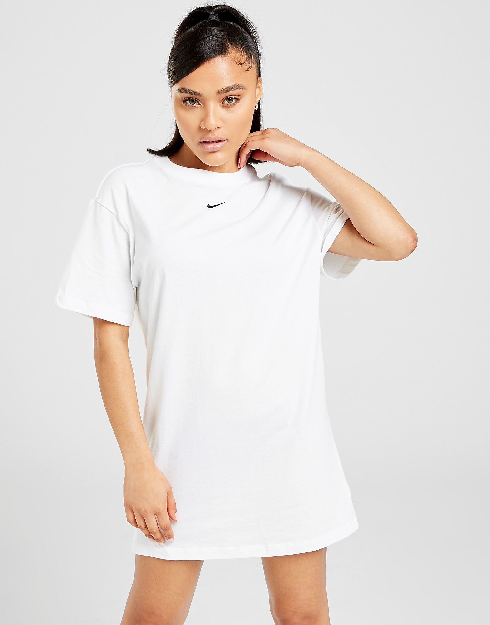 

Nike Essential T-Shirt Dress - White/Black - Womens, White/Black