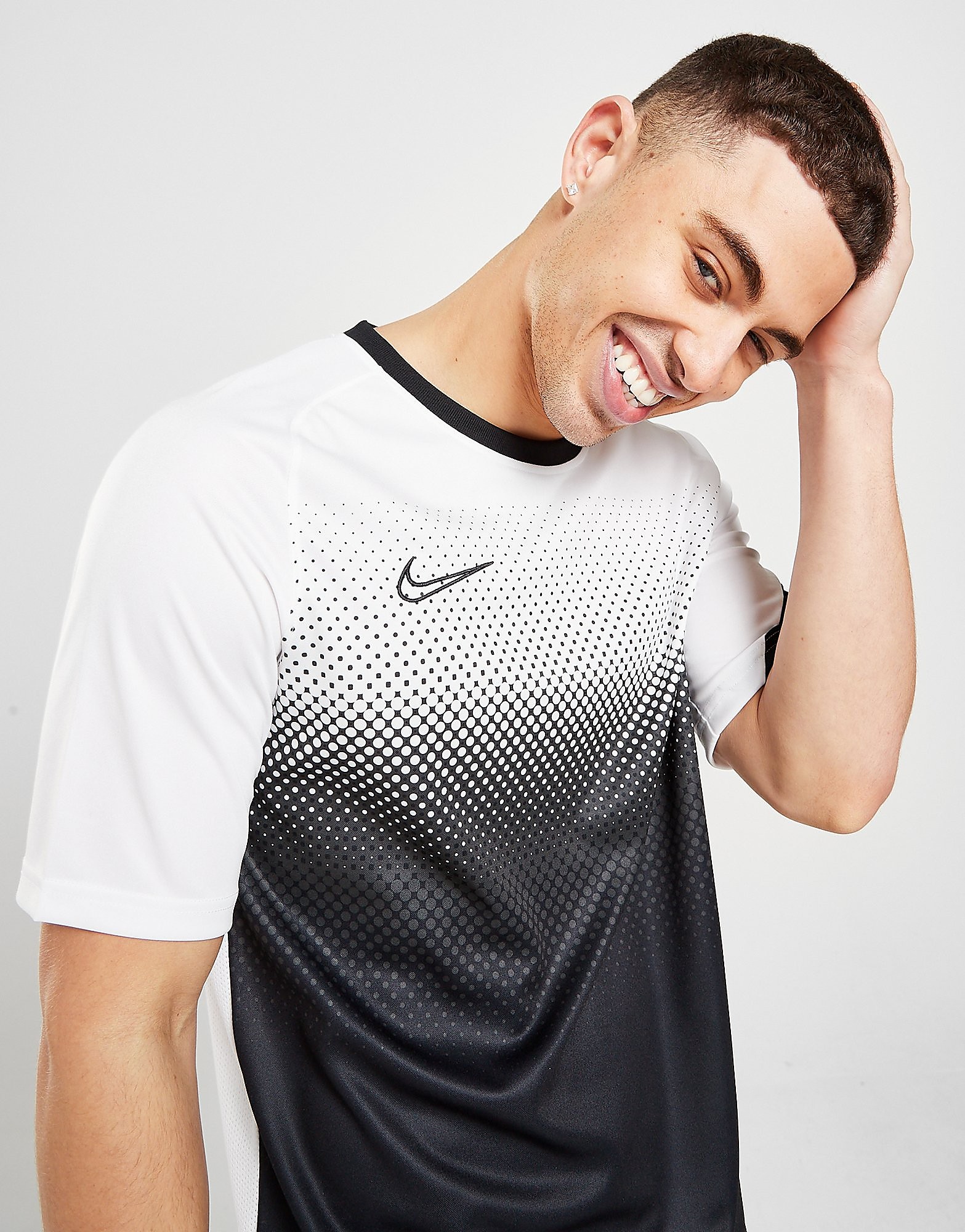 

Nike Dri-FIT Academy Fade T-Shirt Men's - White/White/Black/Black, White/White/Black/Black