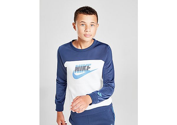 Nike Sweat-shirt Hybrid Homme - White/Midnight Navy/Pacific Blue, White/Midnight Navy/Pacific Blue