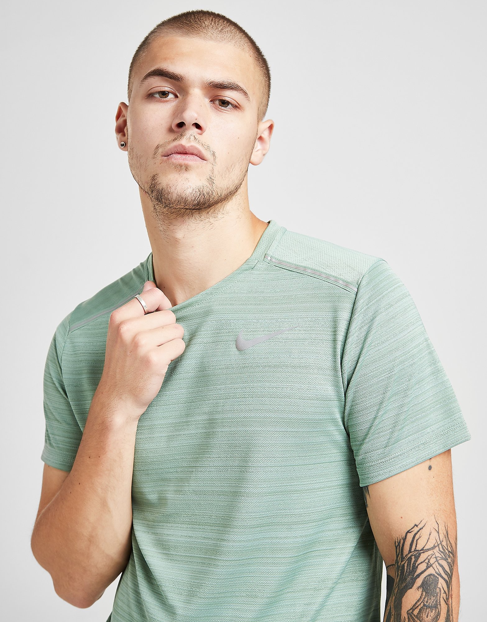 

Nike Miler Short Sleeve T-Shirt - Silver Pine - Mens, Silver Pine