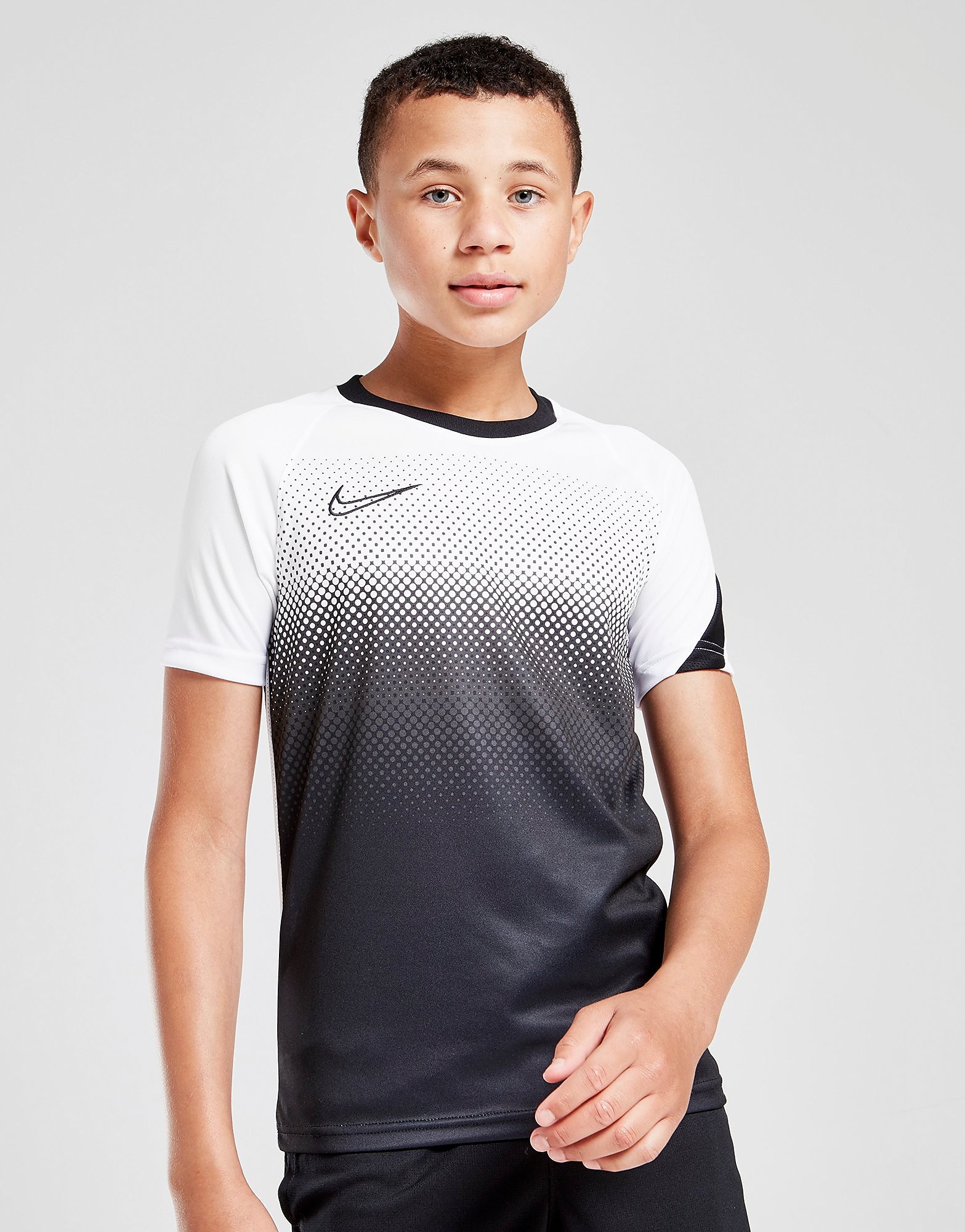 

Nike Academy Fade T-Shirt Junior - Only at JD - White/White/Black/Black - Kids, White/White/Black/Black