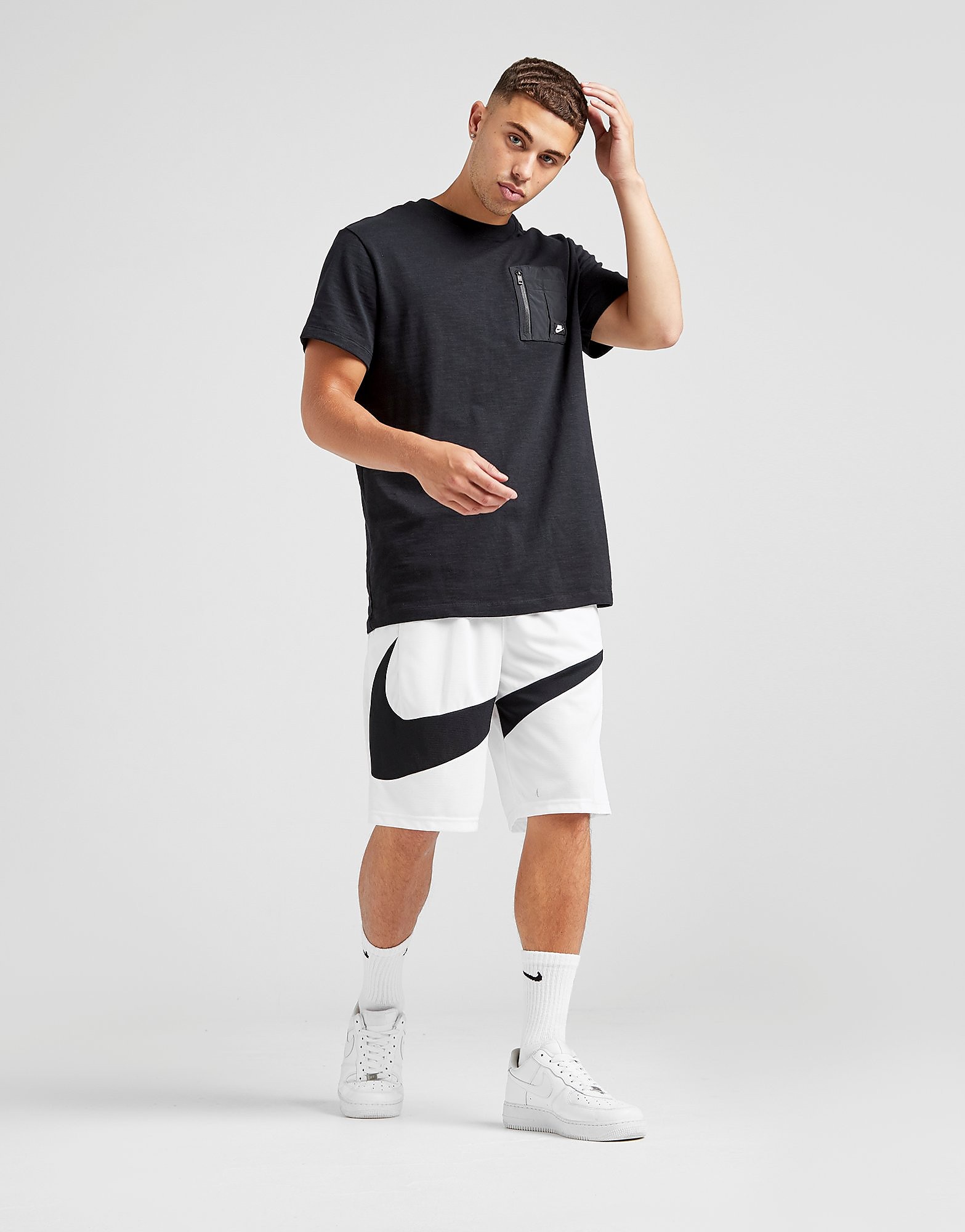 Nike Basketball Dri-FIT Shorts Men's - White/Red, White/Red