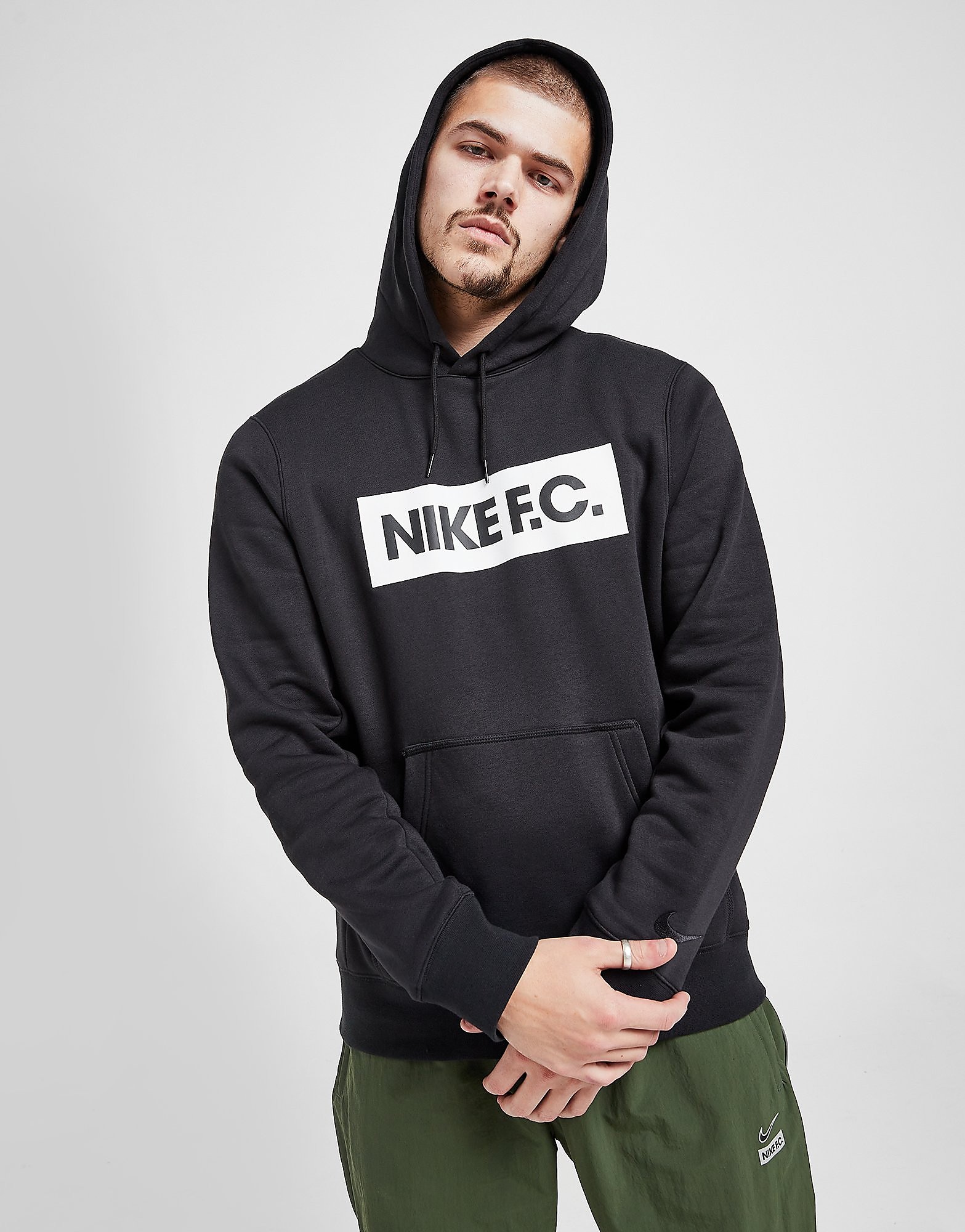 Nike FC Hoodie - Black/Black/Black - Mens, Black/Black/Black
