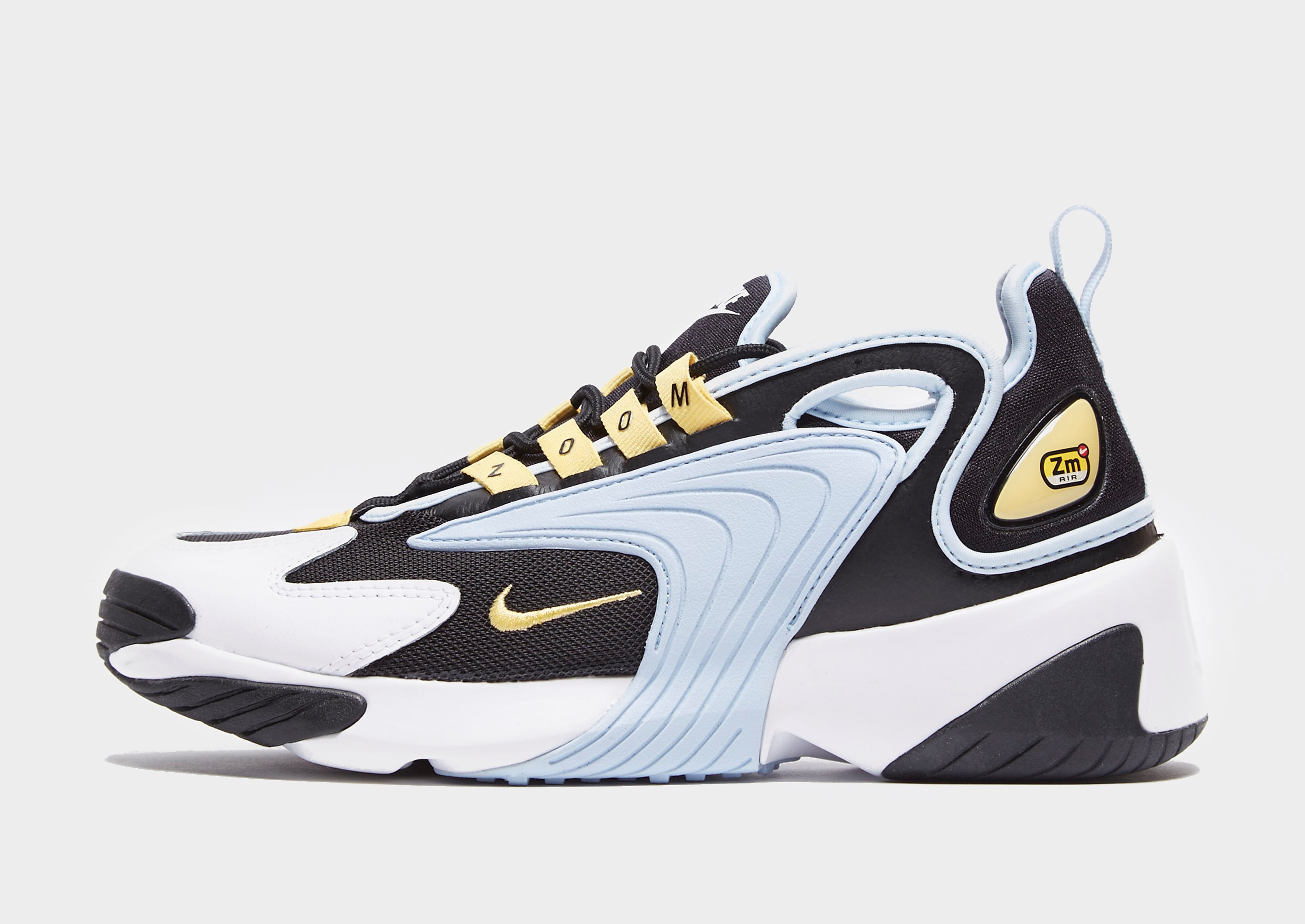 

Nike Zoom 2K Women's - Black/White/Hydrogen Blue/Topaz Gold/Black, Black/White/Hydrogen Blue/Topaz Gold/Black