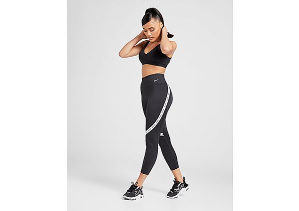 Nike Legging Training One Tape Femme - Black/White/White, Black/White/White