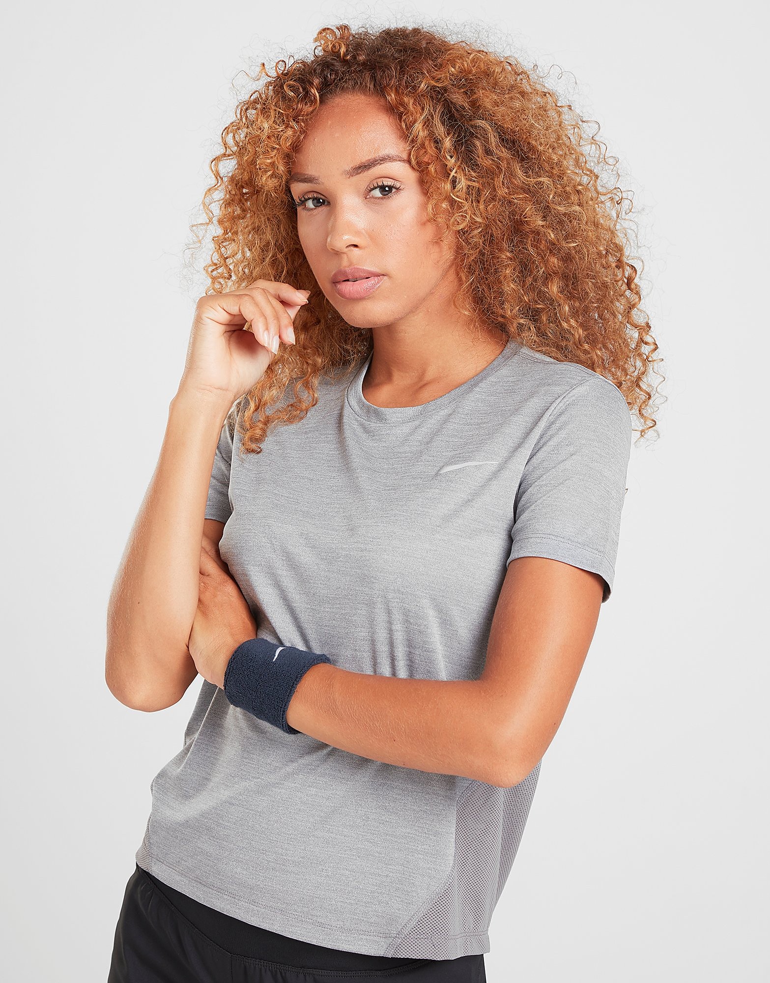 

Nike Running Miler Short Sleeve T-Shirt - Gunsmoke/Heather/Heather - Womens, Gunsmoke/Heather/Heather