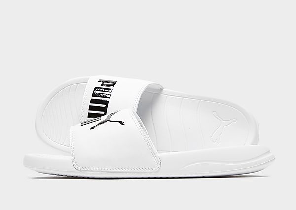 Puma Claquettes Popcat Homme - White/Black, White/Black