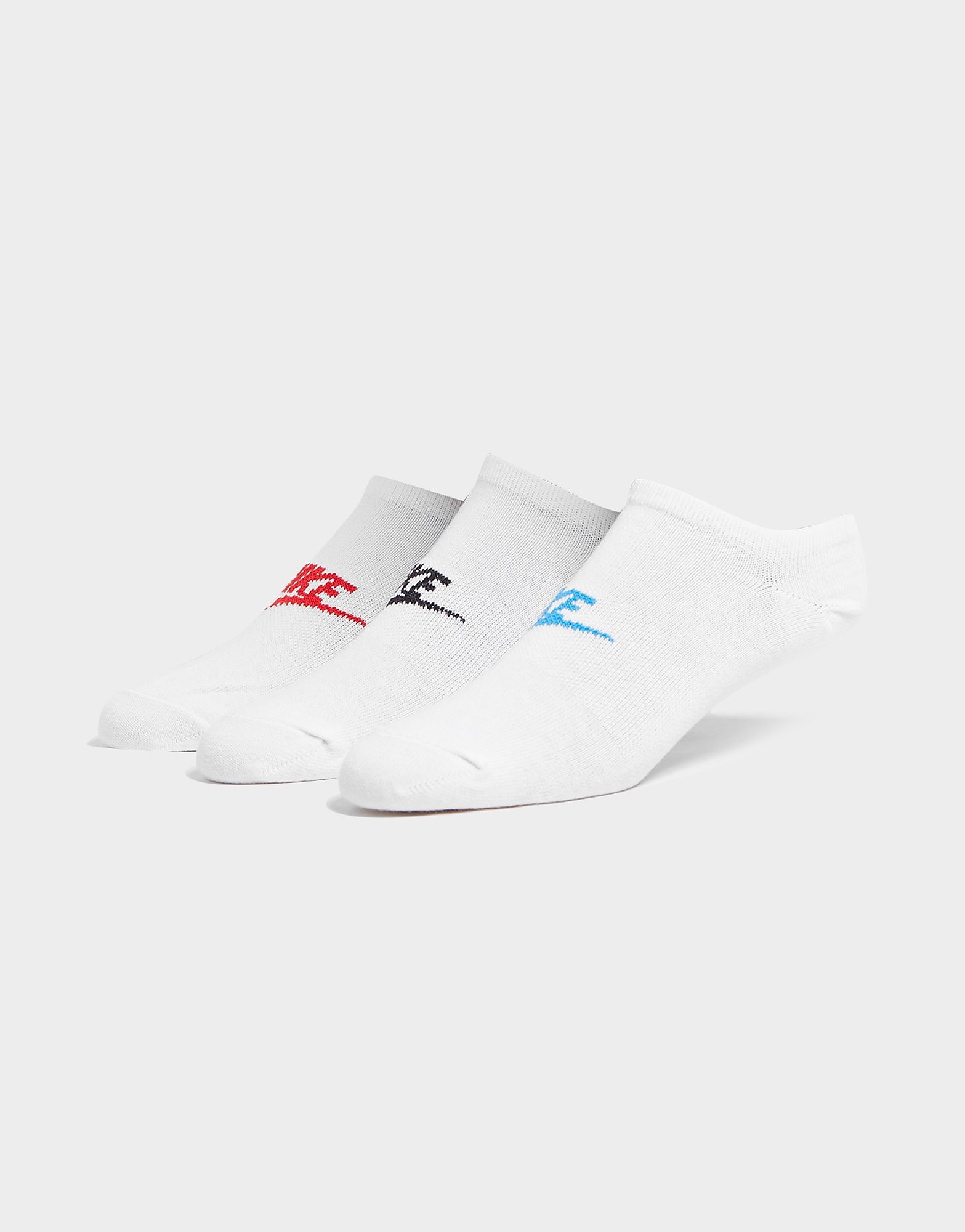 

Nike 3-Pack Futura No Show Socks - Multi-Colour - Mens, Multi-Colour