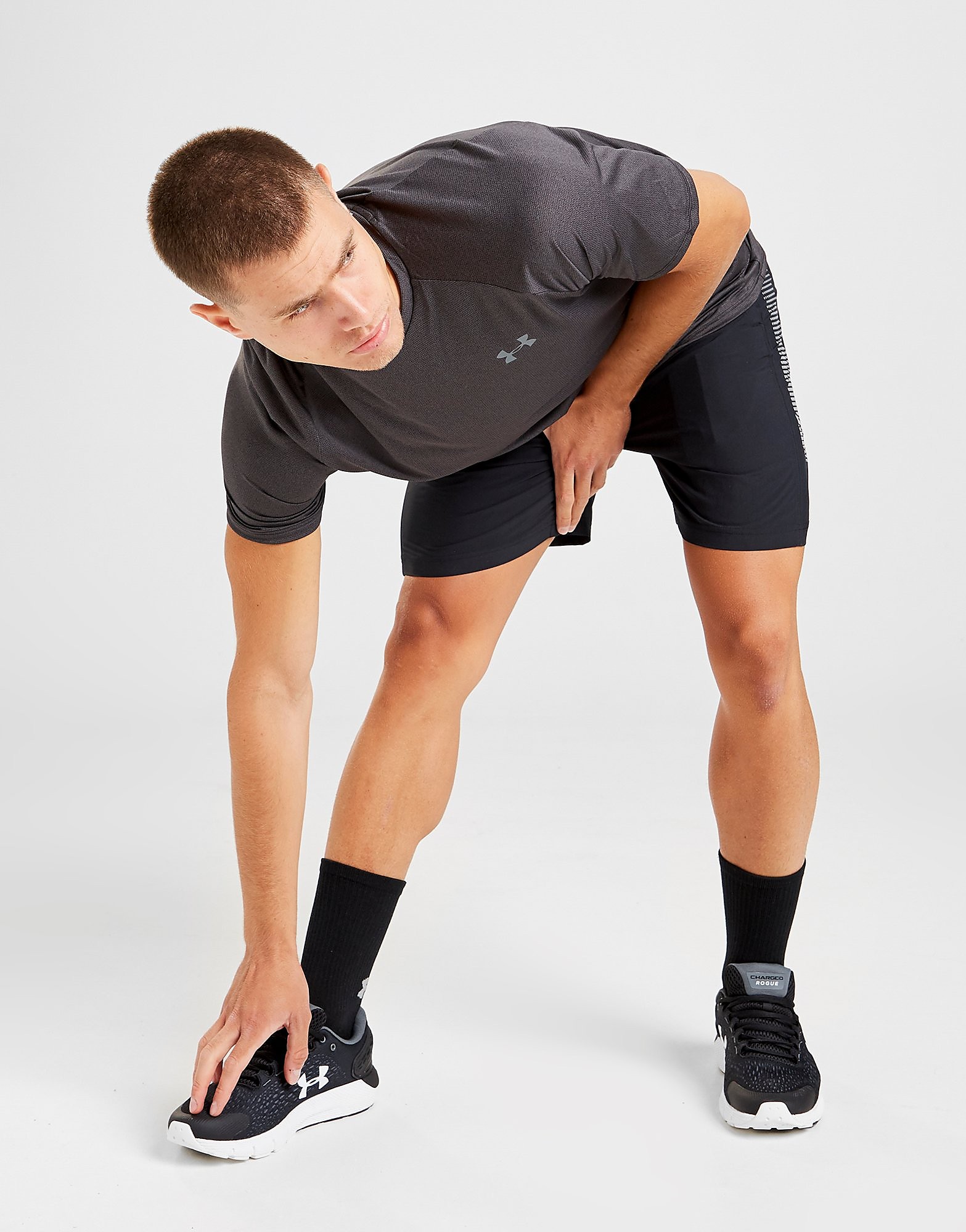 

Under Armour Tech Novelty T-Shirt - Black/Grey, Black/Grey