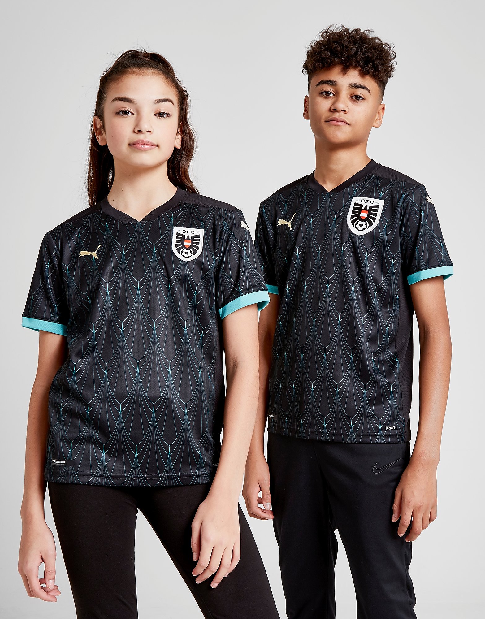 

Puma Austria 2020 Away Shirt Junior - Black/Blue - Kids, Black/Blue